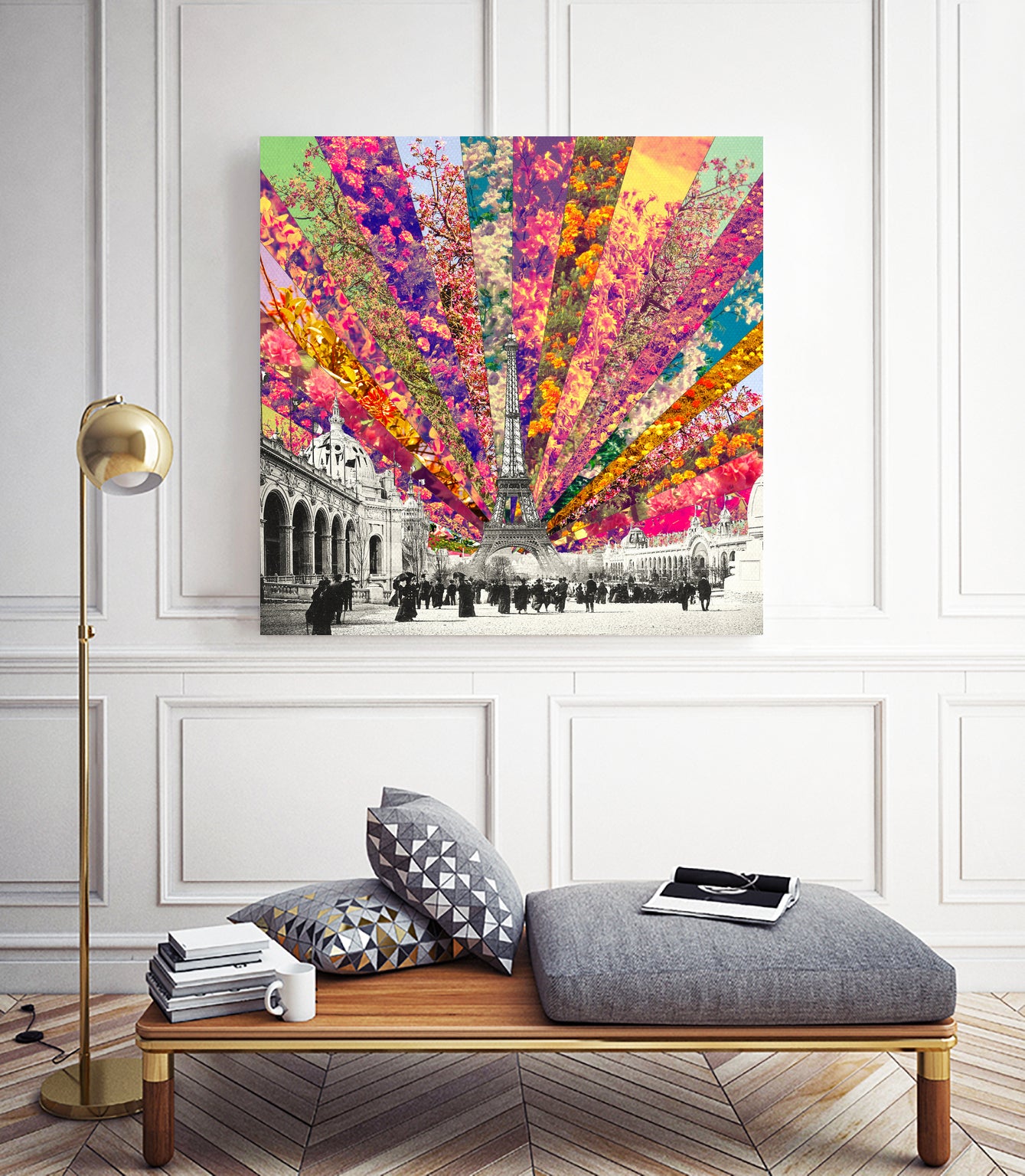 Vintage Paris by Bianca Green on GIANT ART - red mixed media