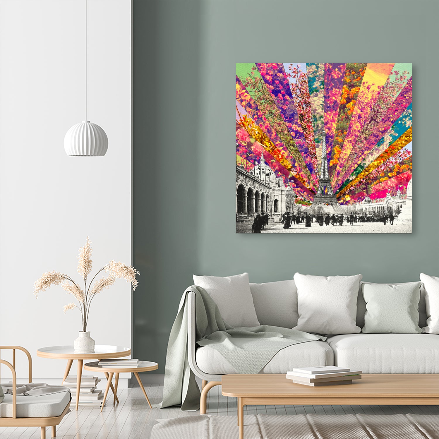 Vintage Paris by Bianca Green on GIANT ART - red mixed media