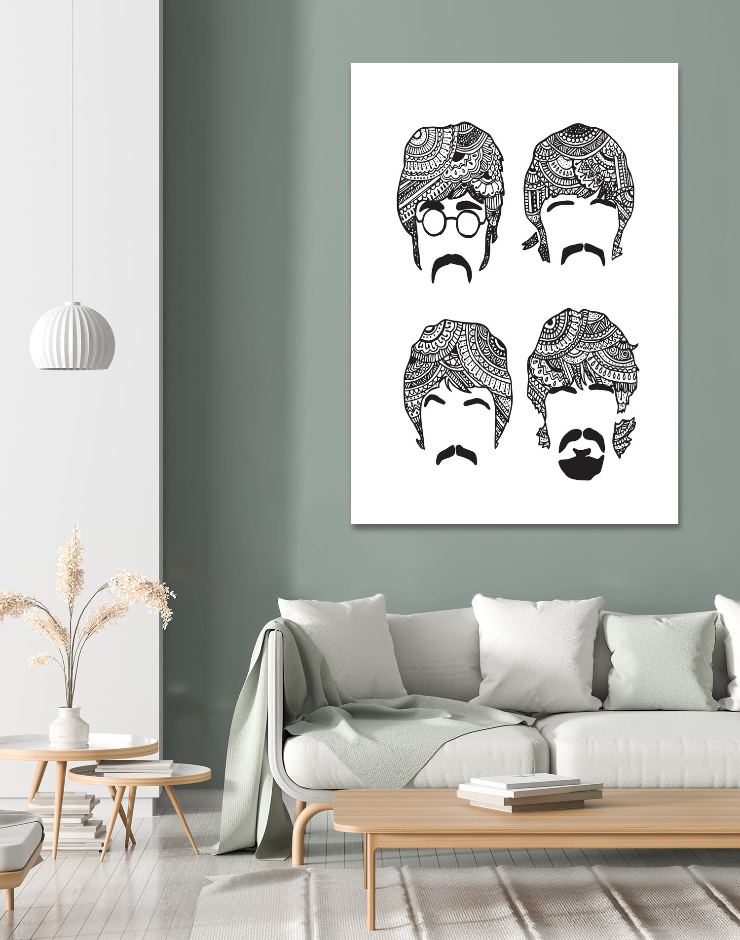 Beatles Mehendi by Candelaria Undurraga on GIANT ART - white digital drawing