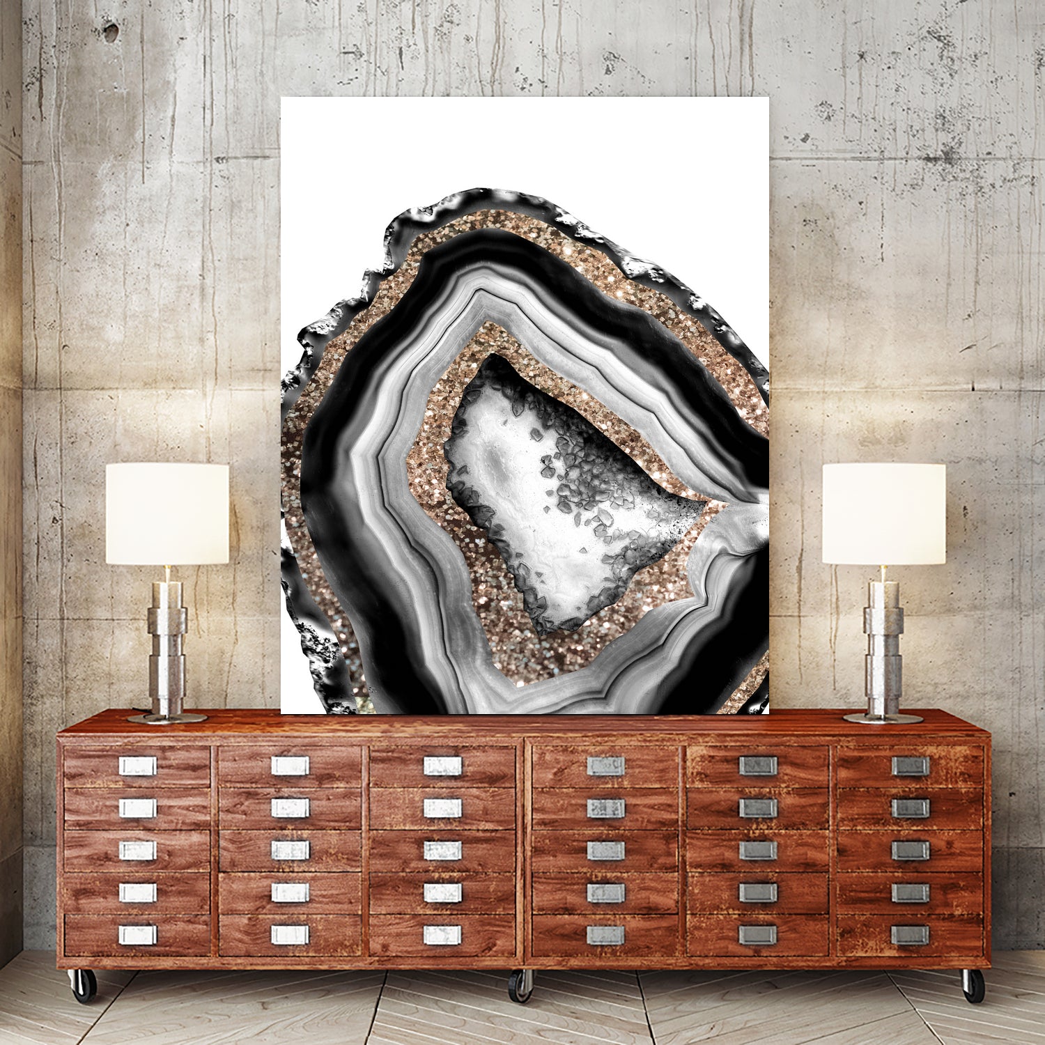 Agate Gold Glitter Glam #1 #gem #decor #art by Anita & Bella Jantz on GIANT ART - gray photo illustration