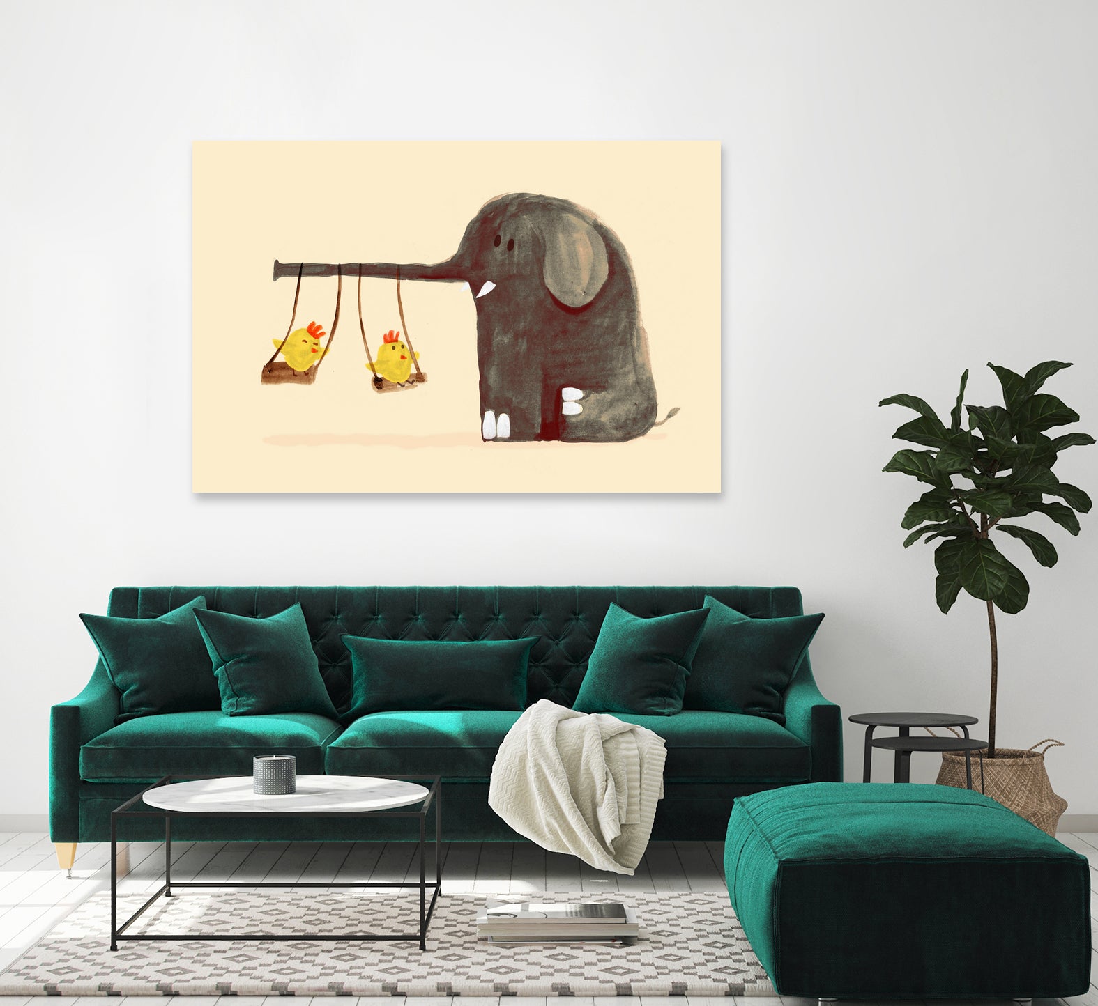 Elephant Swing by Budi Satria Kompoi on GIANT ART - digital painting