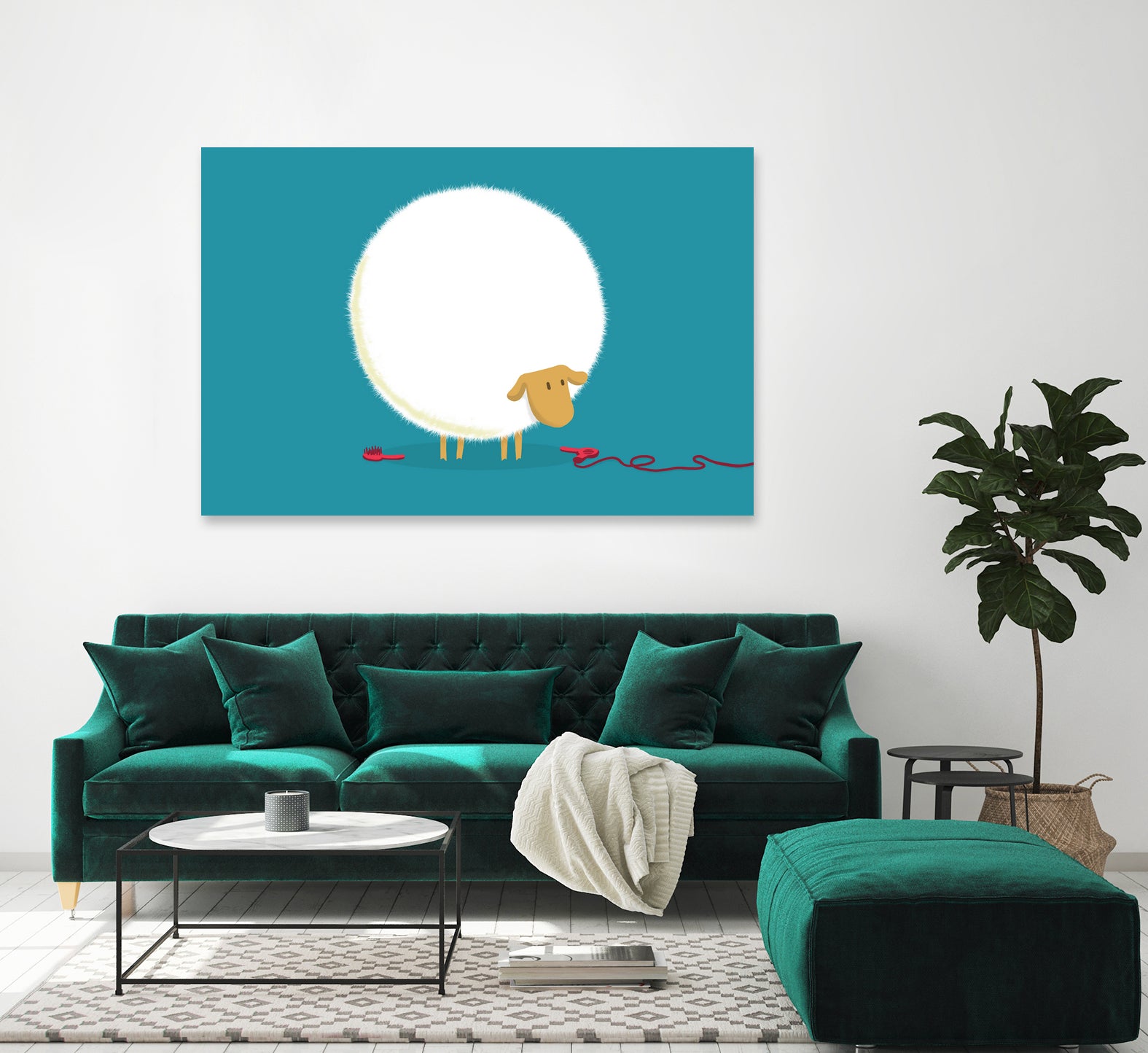 Fluffy Sheep by Budi Satria Kompoi on GIANT ART - vector illustration
