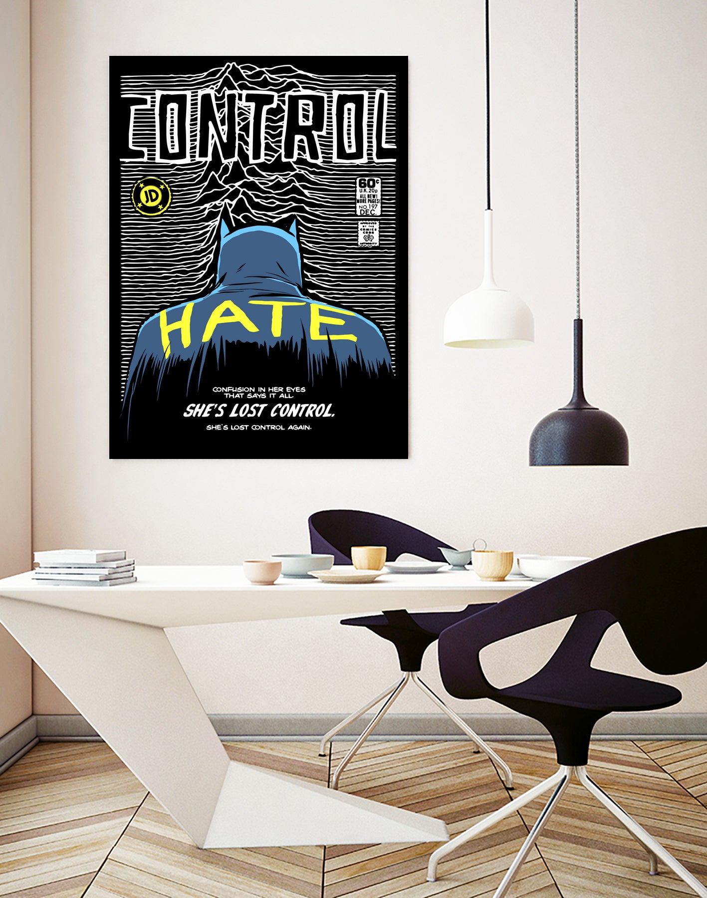 Post-Punk Dark Knight: Control by Bily Mariano da Luz on GIANT ART - black digital drawing