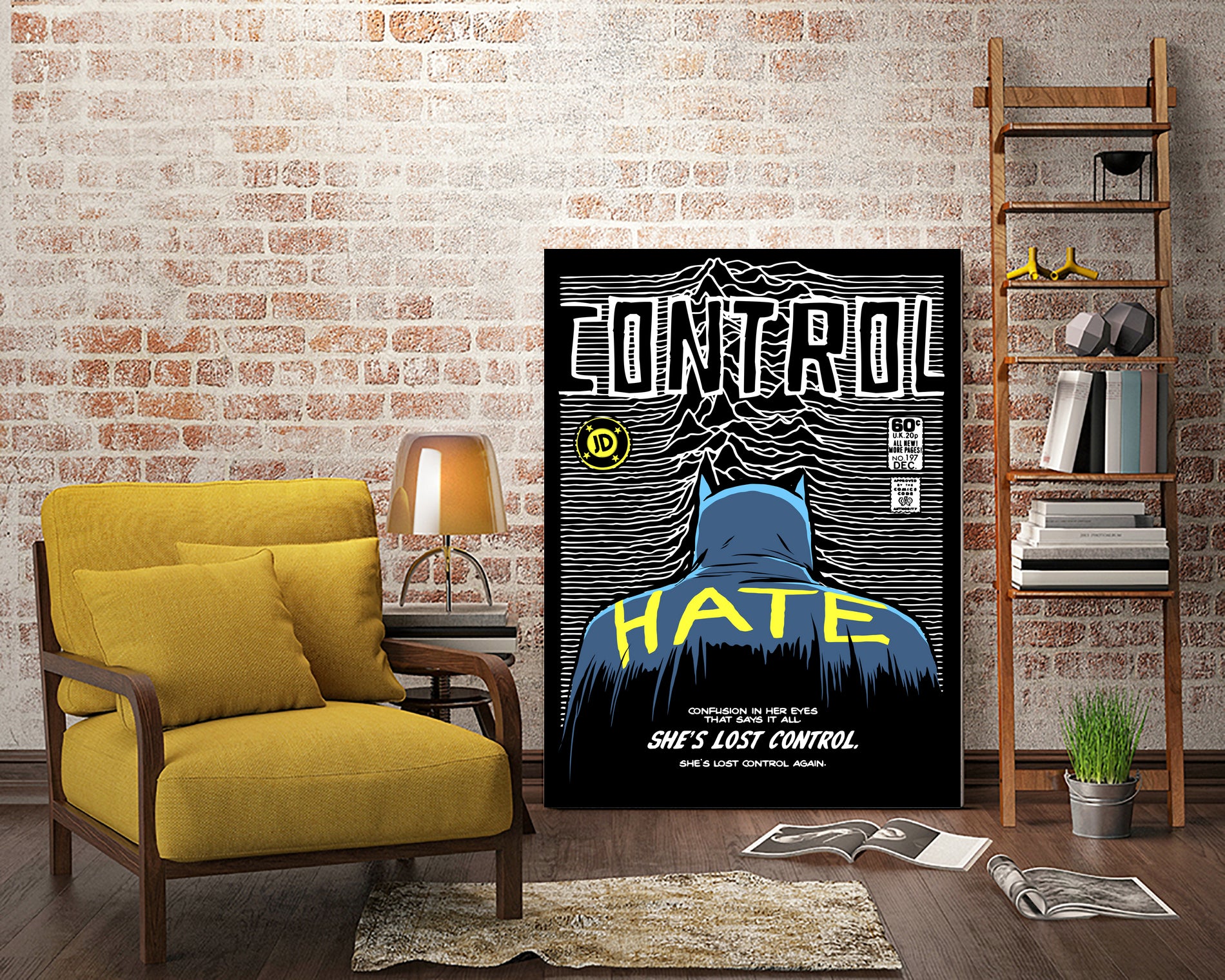 Post-Punk Dark Knight: Control by Bily Mariano da Luz on GIANT ART - black digital drawing