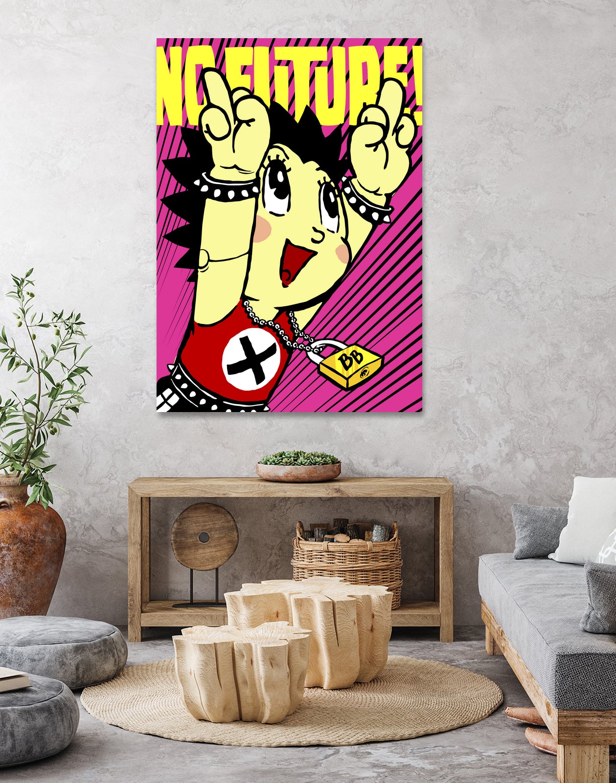 No Future by Bily Mariano da Luz on GIANT ART - pink vector illustration