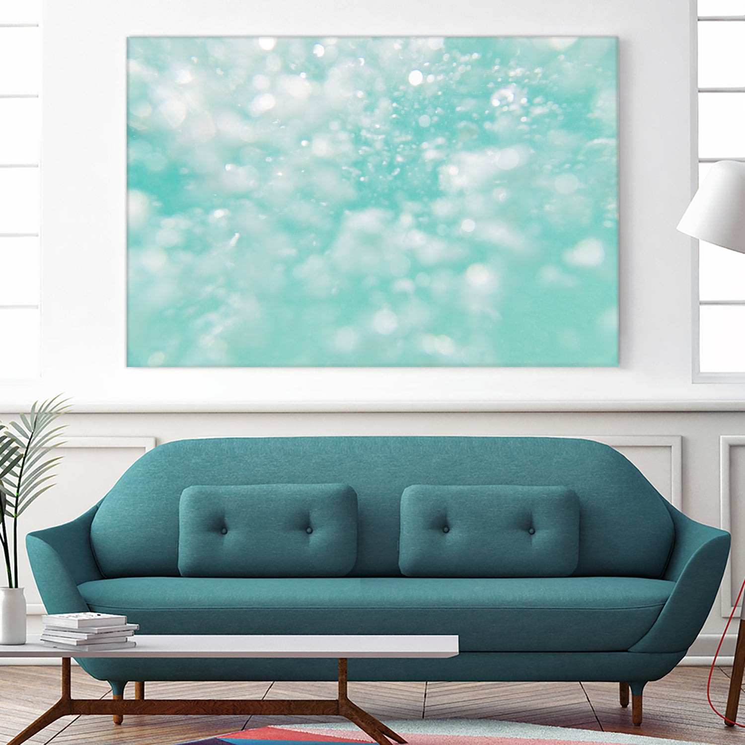 Underwater Caribbean Bubbles Dream 1 by AnitasBellasArt on GIANT ART - blue coastal