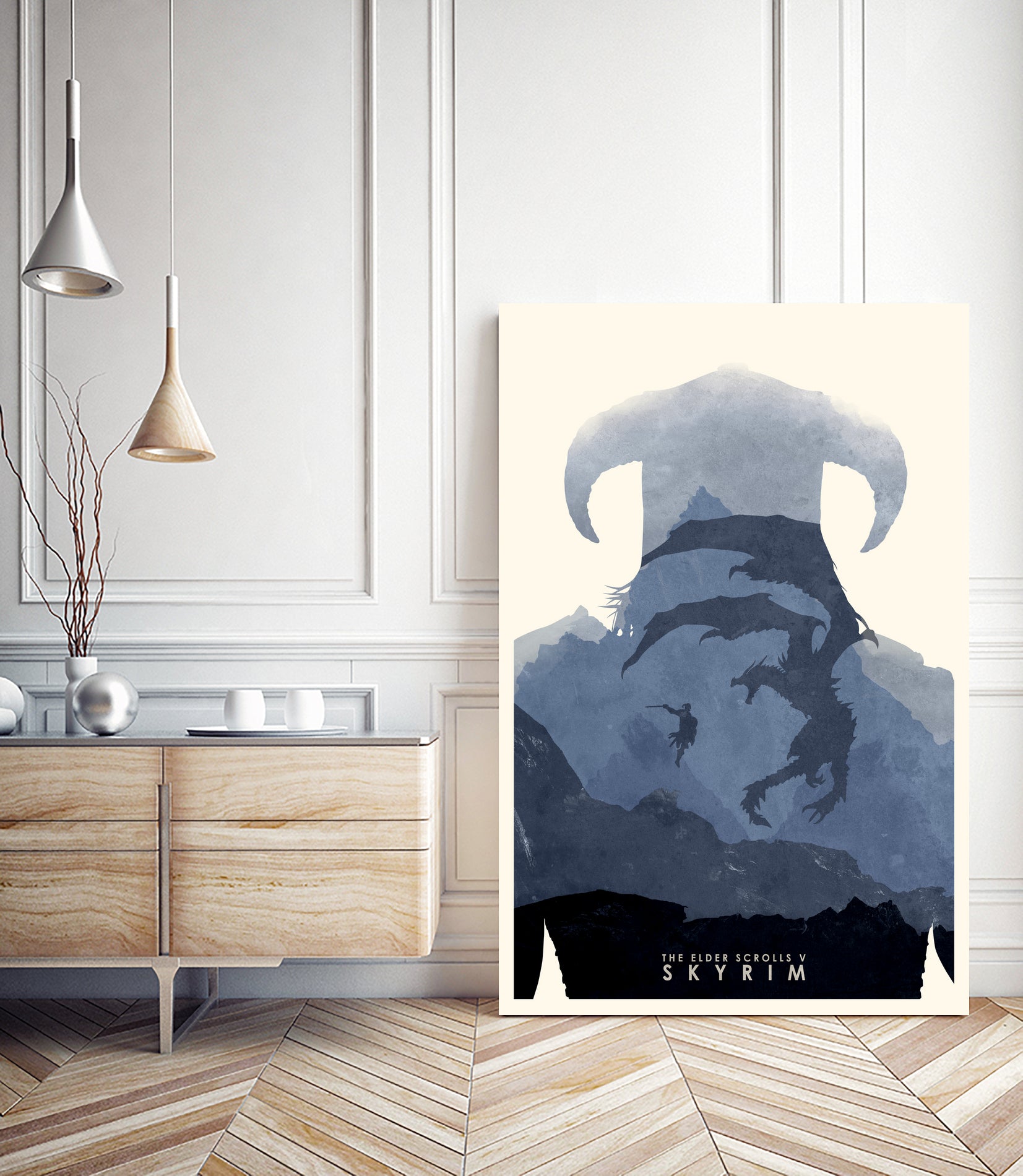 Skyrim II by Ryan Ripley on GIANT ART - blue digital drawing