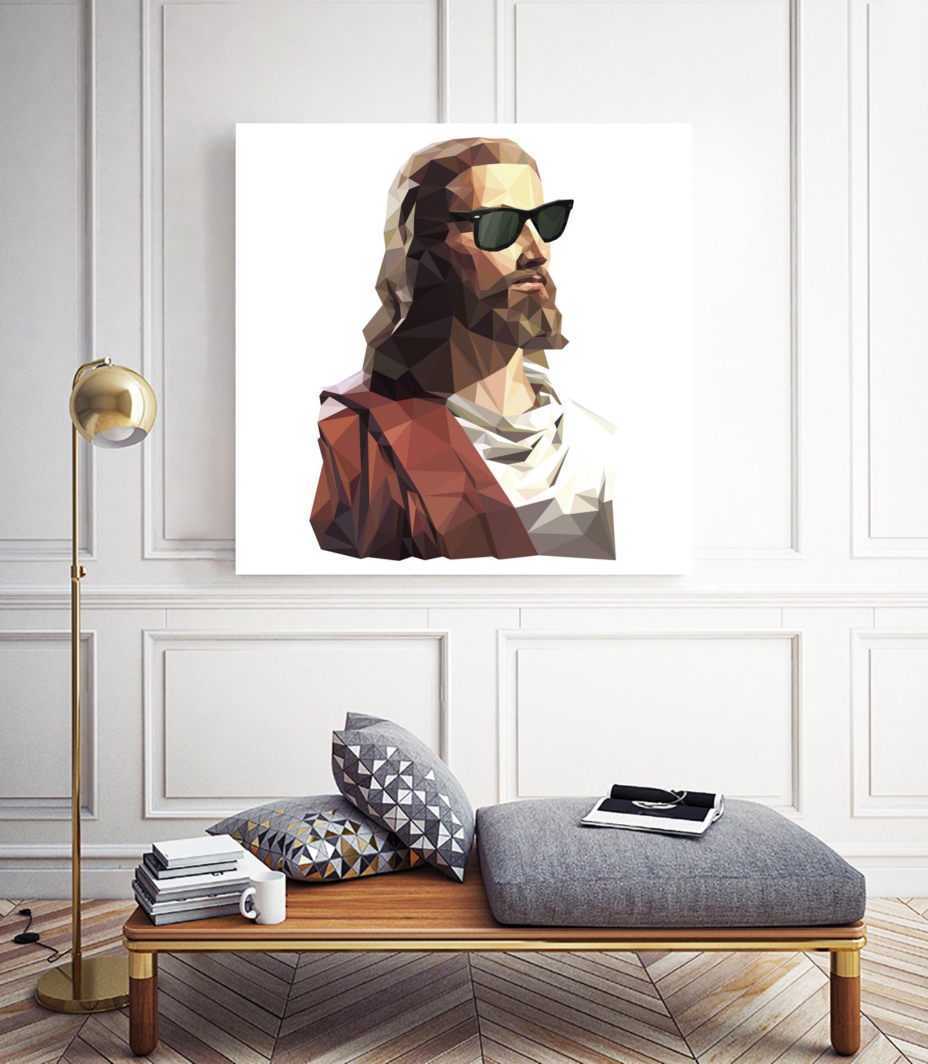 Jesus Born to be Cool by Gabriel Ruiz on GIANT ART - brown photo illustration