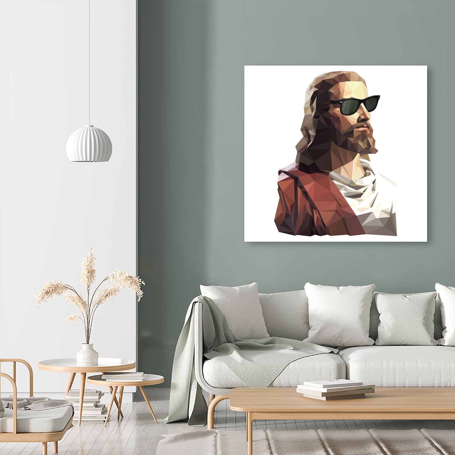 Jesus Born to be Cool by Gabriel Ruiz on GIANT ART - brown photo illustration