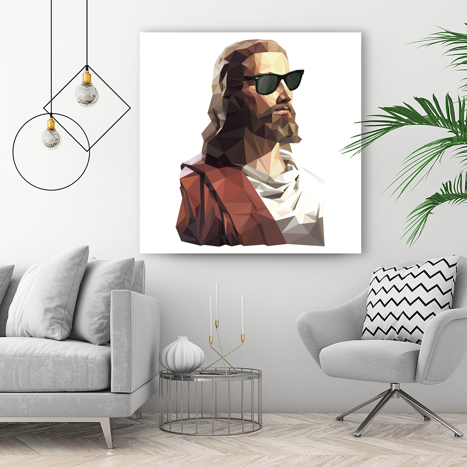 Jesus Born to be Cool by Gabriel Ruiz on GIANT ART - brown photo illustration