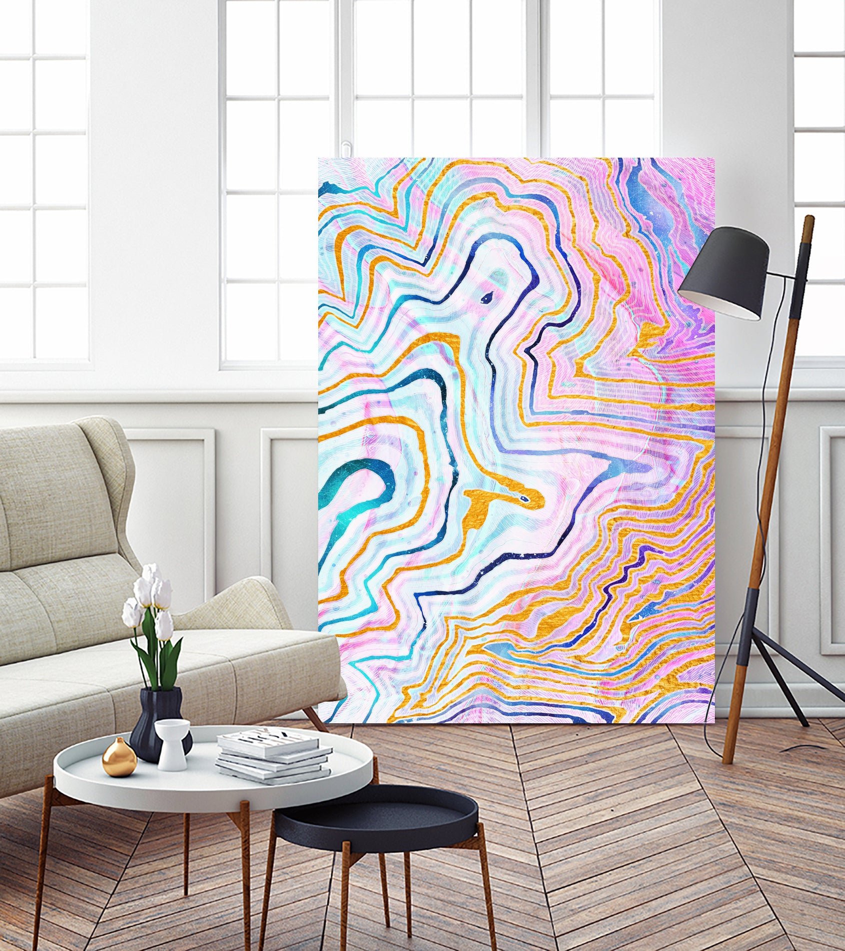 Marble XXXII by Tenyo Marchev on GIANT ART - pink processing/programming