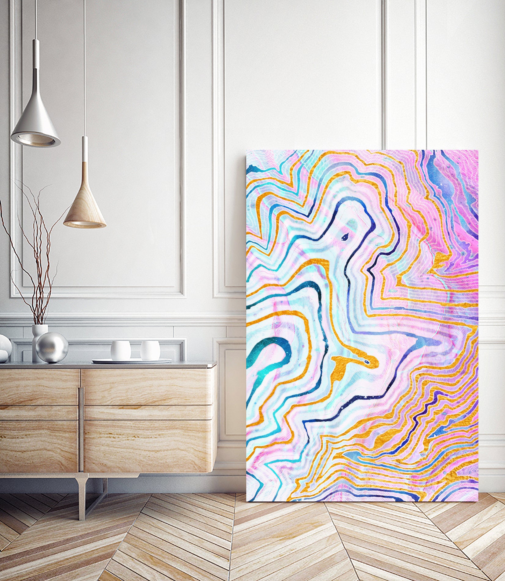 Marble XXXII by Tenyo Marchev on GIANT ART - pink processing/programming