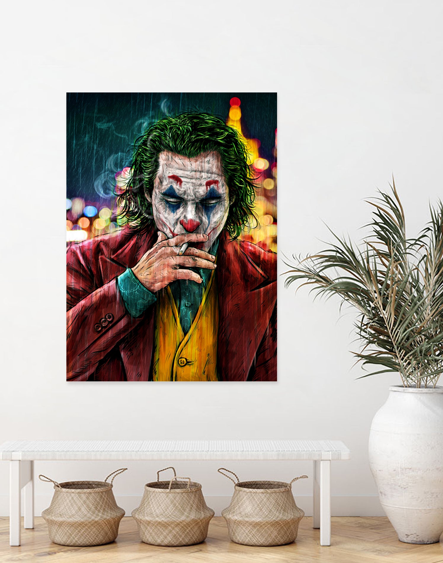 Smoking Joker Pt.1 by Arcadia Wiryawan on GIANT ART - red digital painting