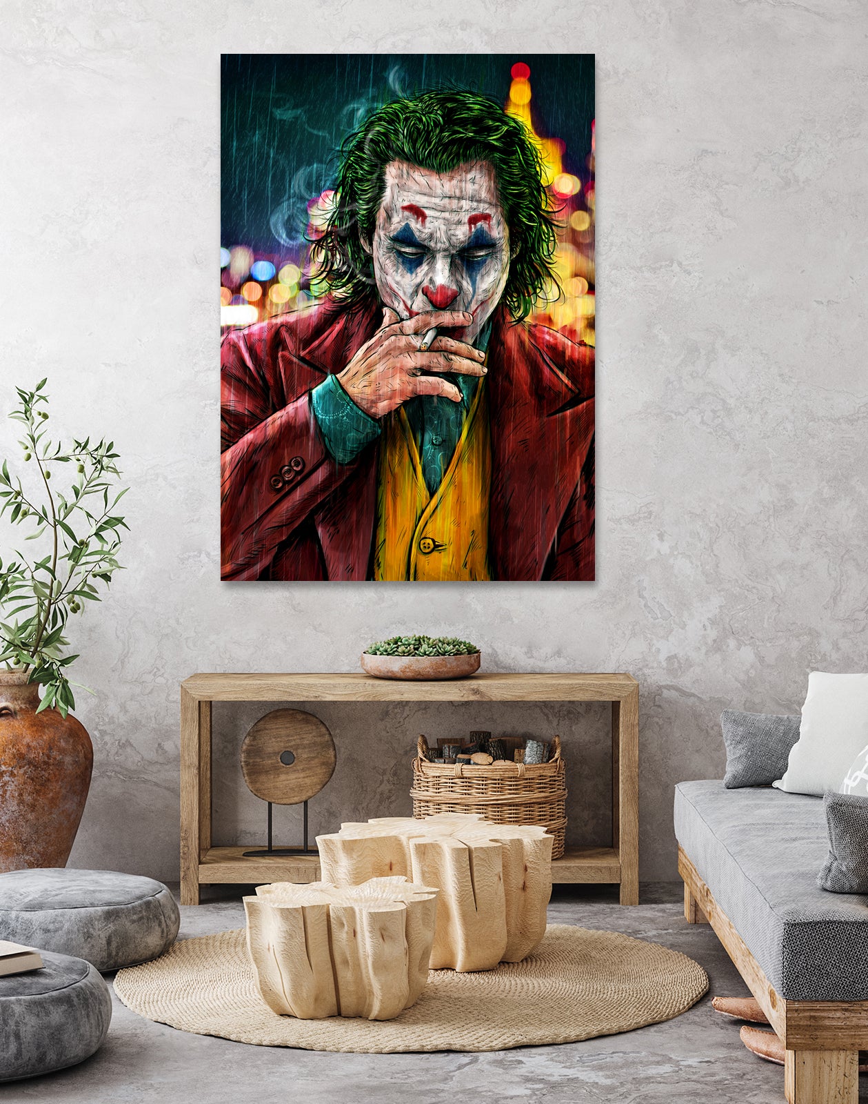Smoking Joker Pt.1 by Arcadia Wiryawan on GIANT ART - red digital painting