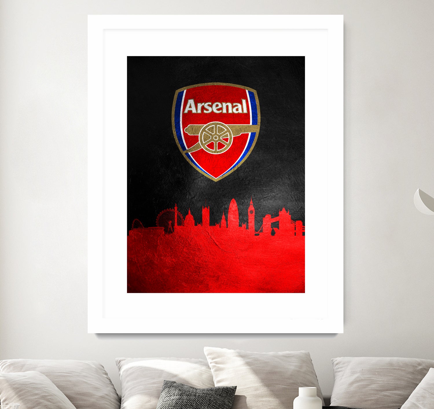Arsenal FC Skyline by Adrian Baldovino on GIANT ART - red vector illustration