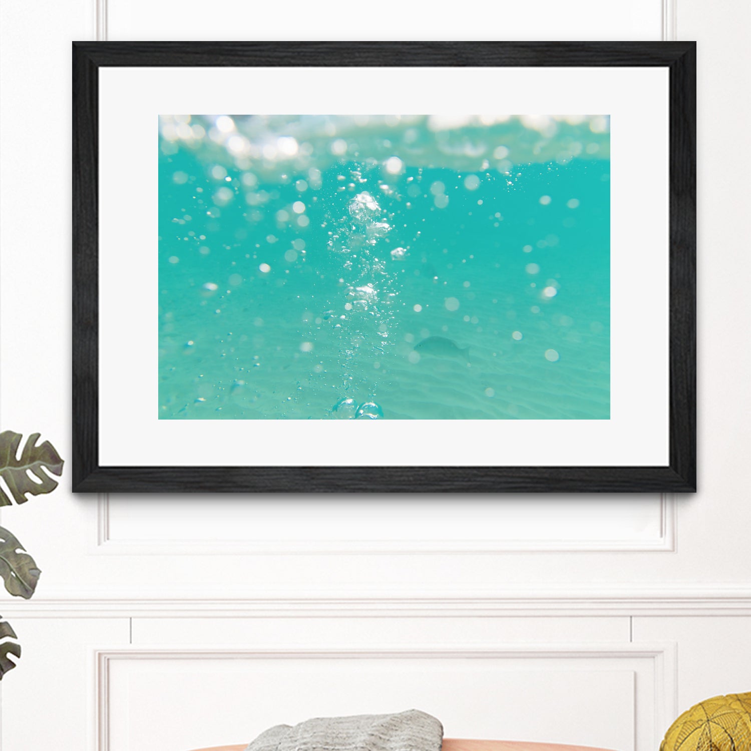 Underwater Caribbean Bubbles Dream 2 by ©AnitasBellasArt on GIANT ART - blue coastal sea,ocean,turquoise,water