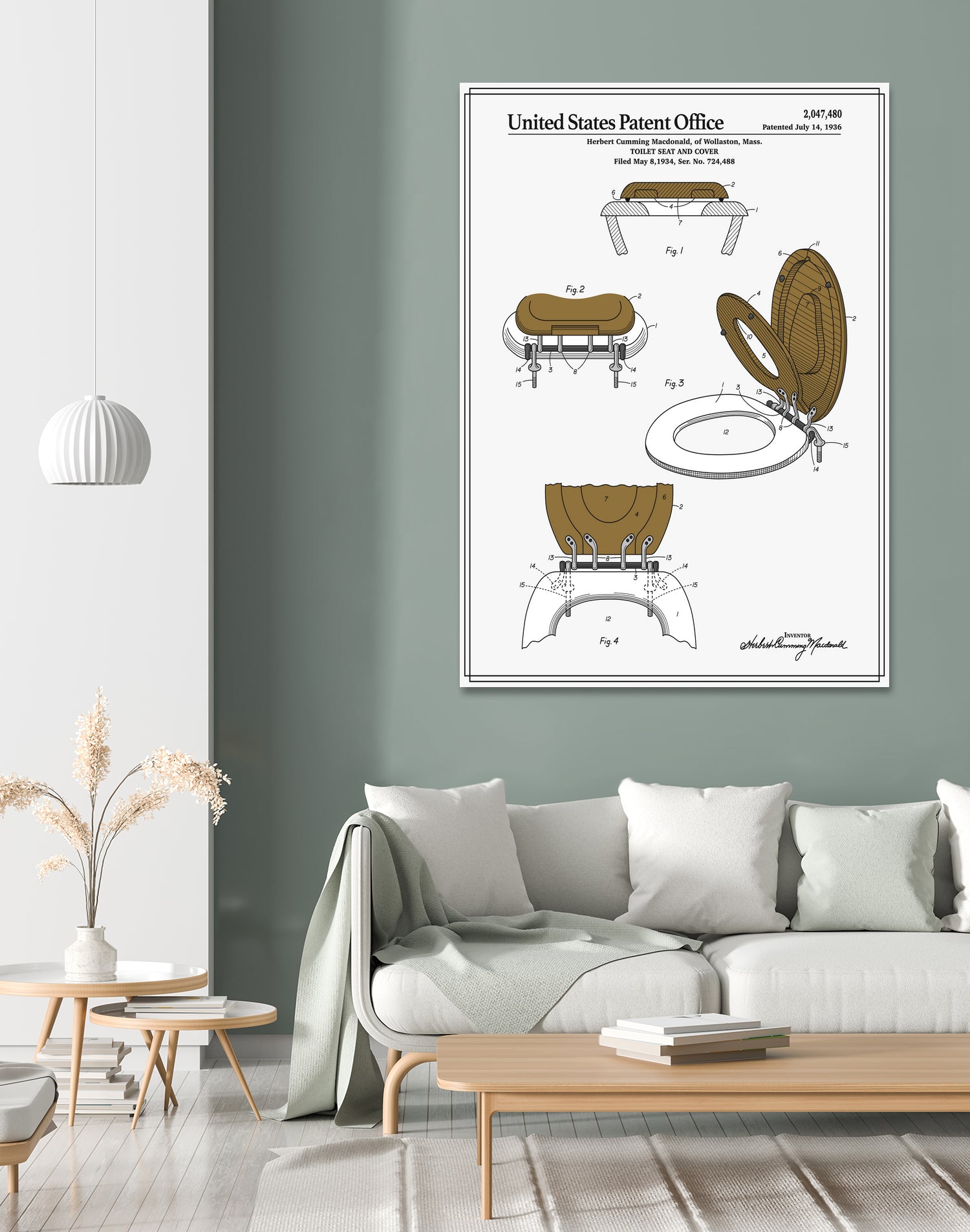 Toilet Seat and Cover Patent by Finlay McNevin on GIANT ART - white typography
