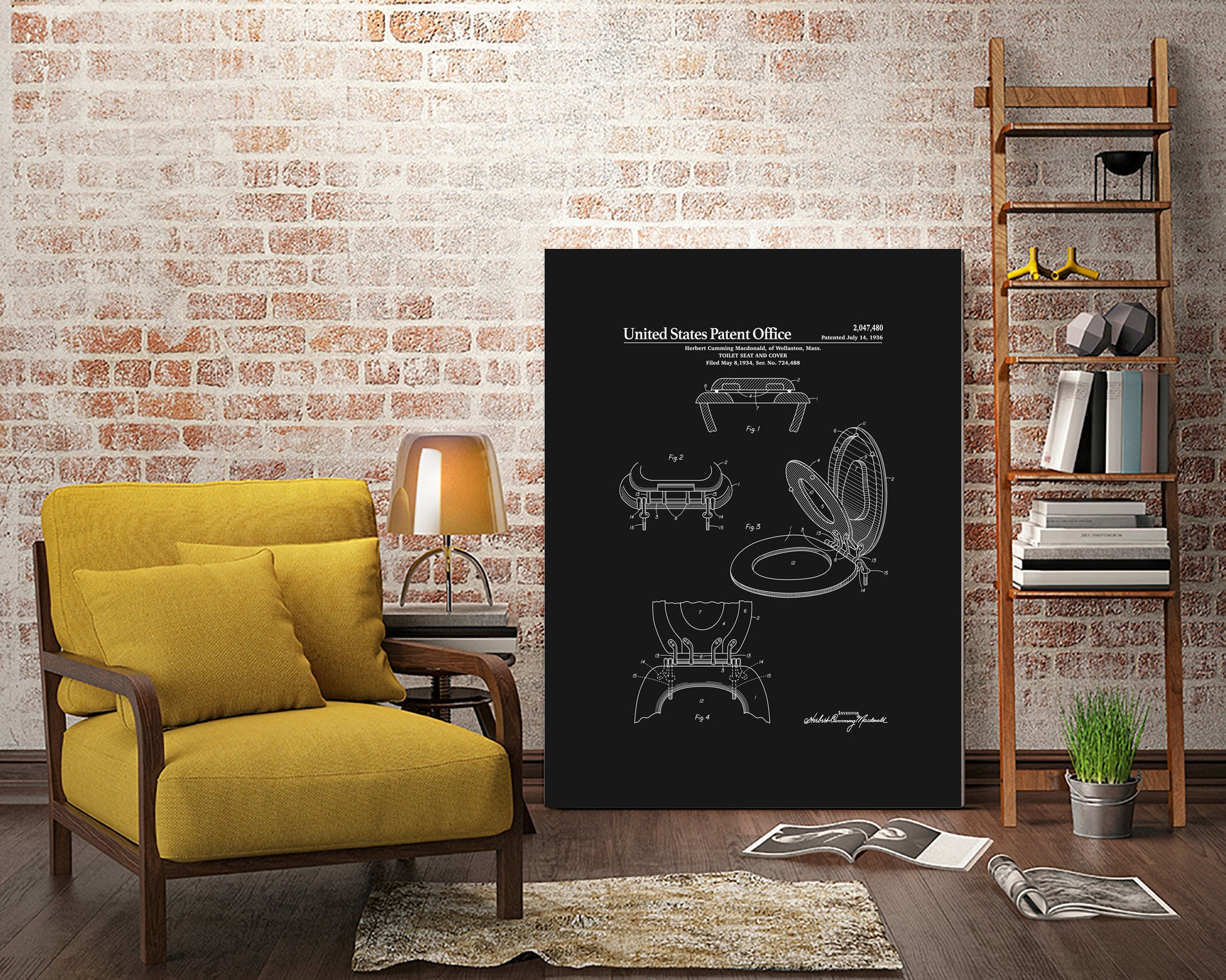 Toilet Seat and Cover Patent - Black by Finlay McNevin on GIANT ART - black typography
