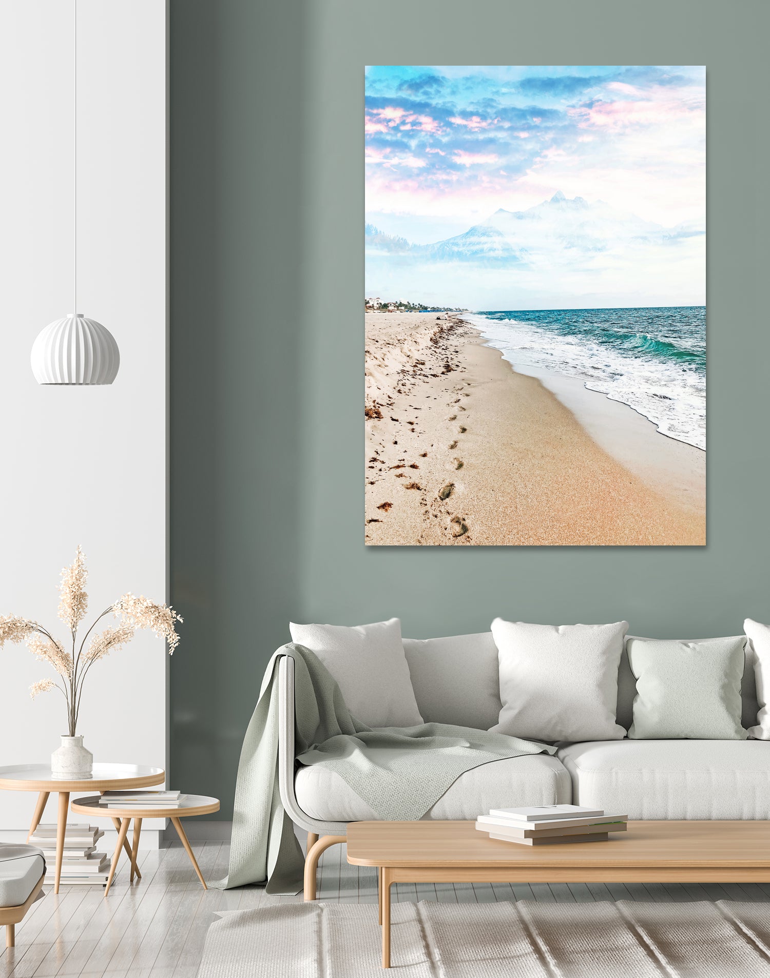 A Walk On The Beach by Uma Gokhale on GIANT ART - blue photo illustration