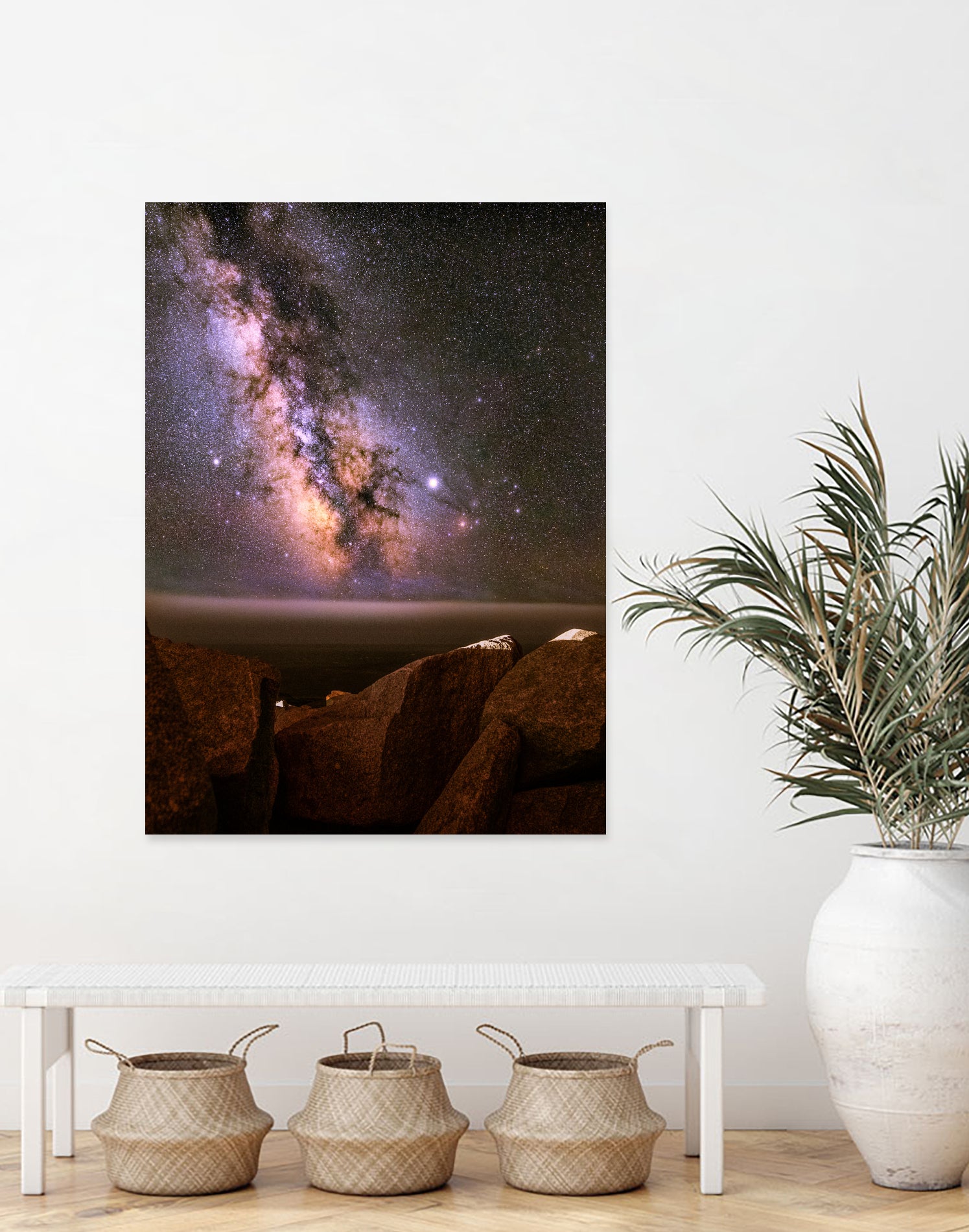 Peggy's Cove Milky Way by Lorenzo Bustillo on GIANT ART - gray photo illustration