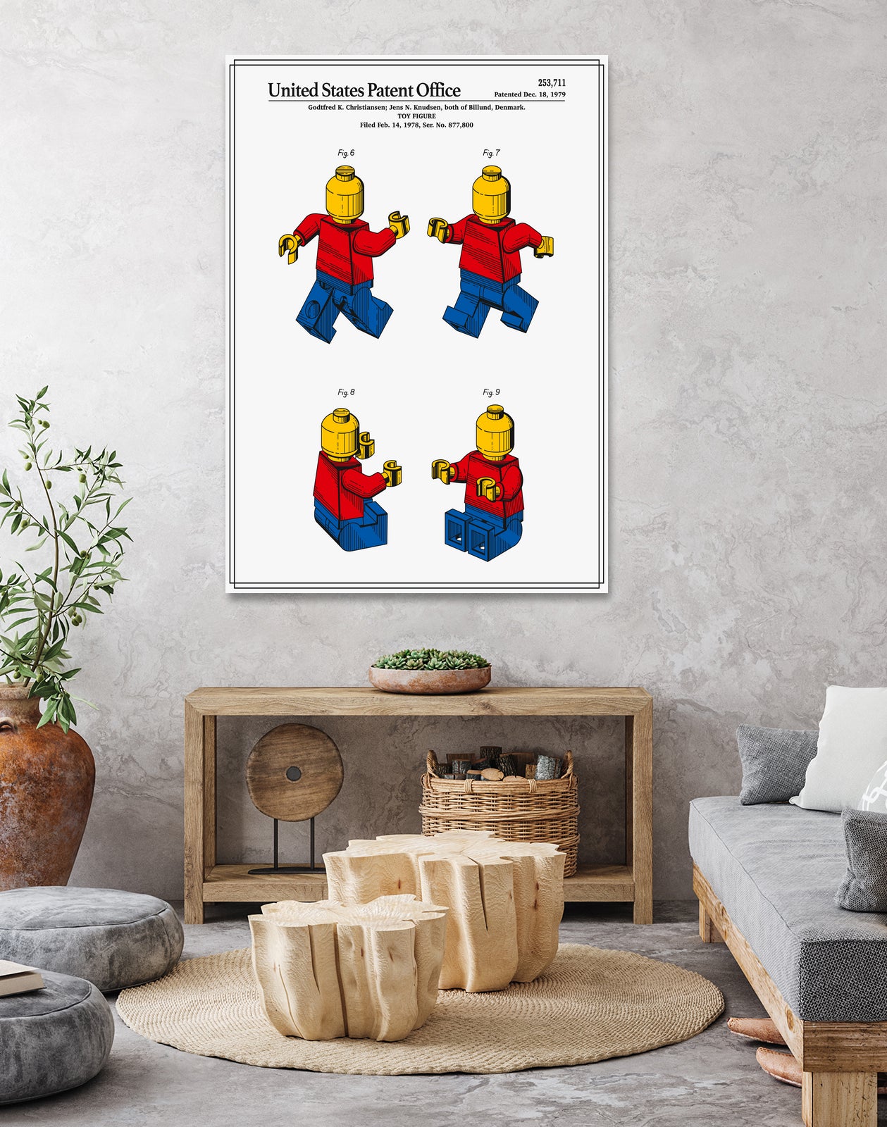 Toy Figure Patent v3 by Finlay McNevin on GIANT ART - white typography