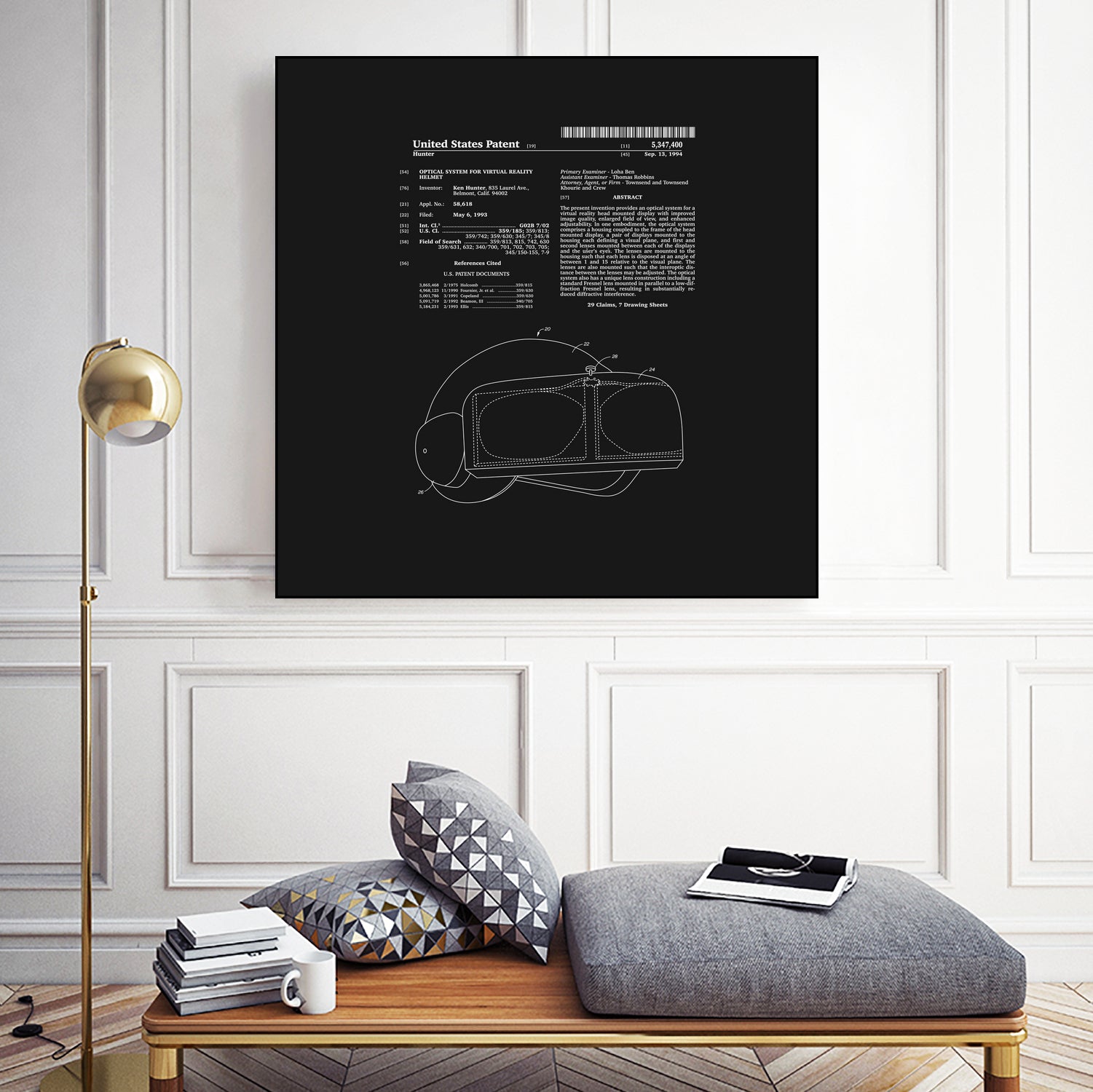 Virtual Reality Helmet Patent - Black by Finlay McNevin on GIANT ART - black typography