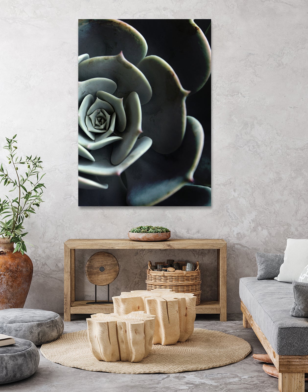 DARKSIDE OF SUCCULENTS XVI-B by Pia Schneider on GIANT ART - black photo manipulation