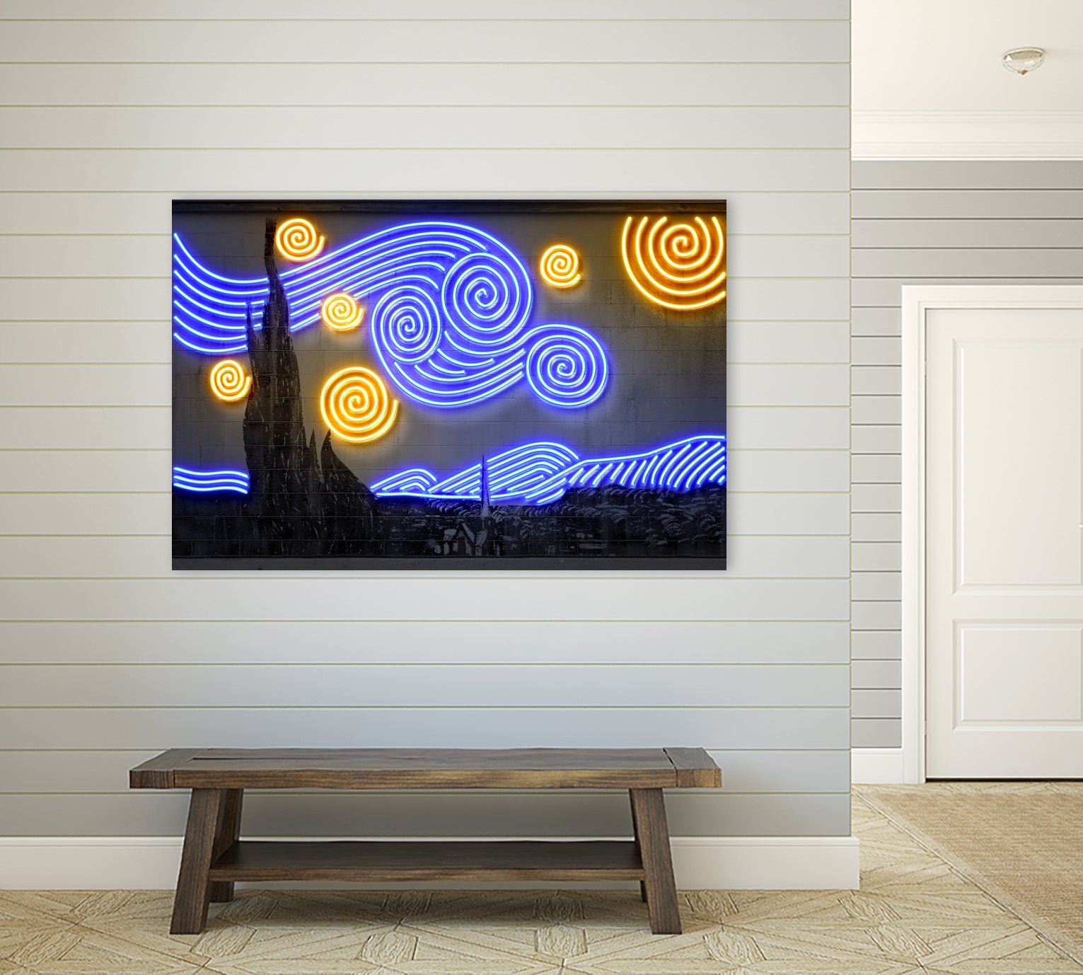 Starry Night by Octavian Mihai Mielu on GIANT ART - blue photo manipulation