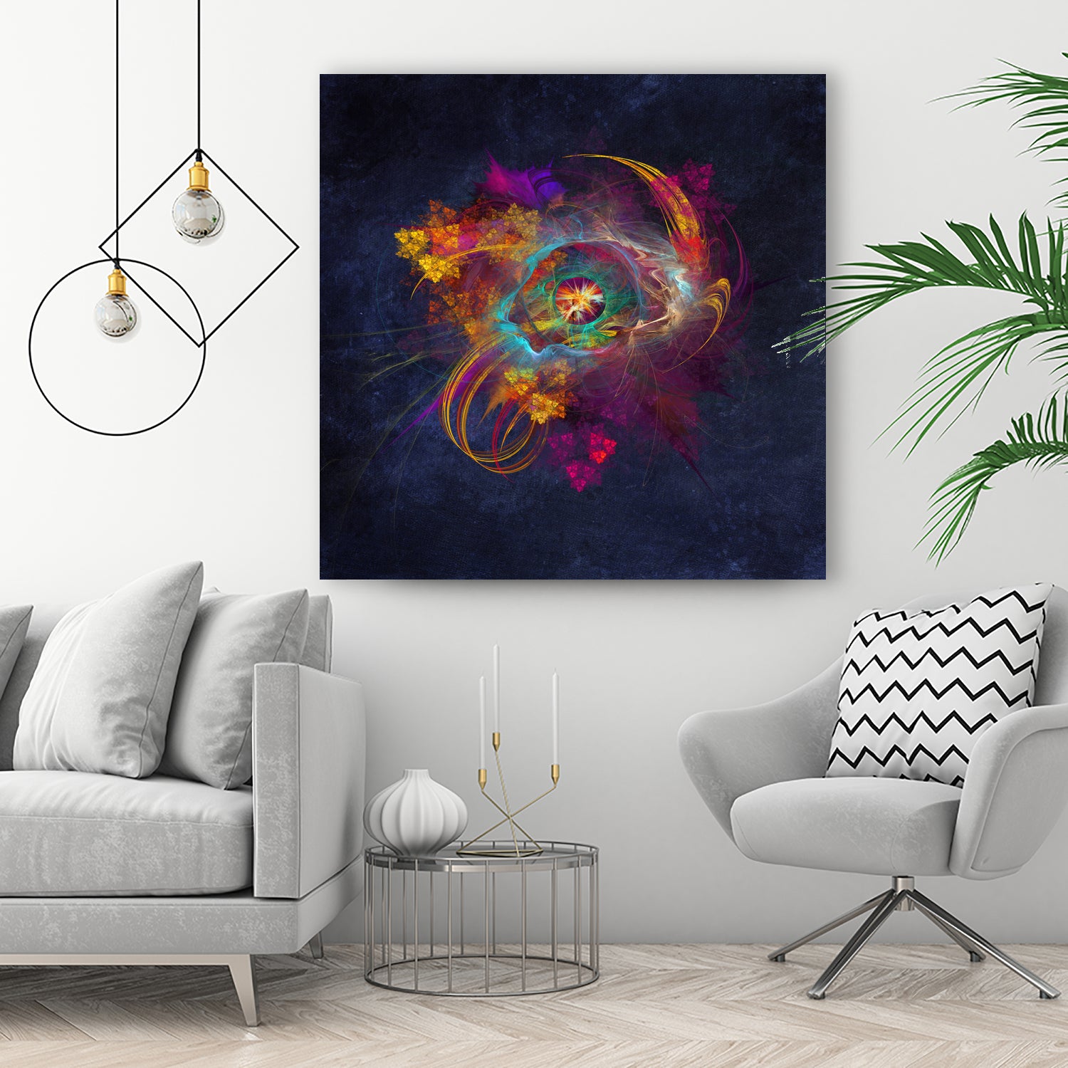 fractal Other Side by Justyna Jaszke on GIANT ART - blue digital painting