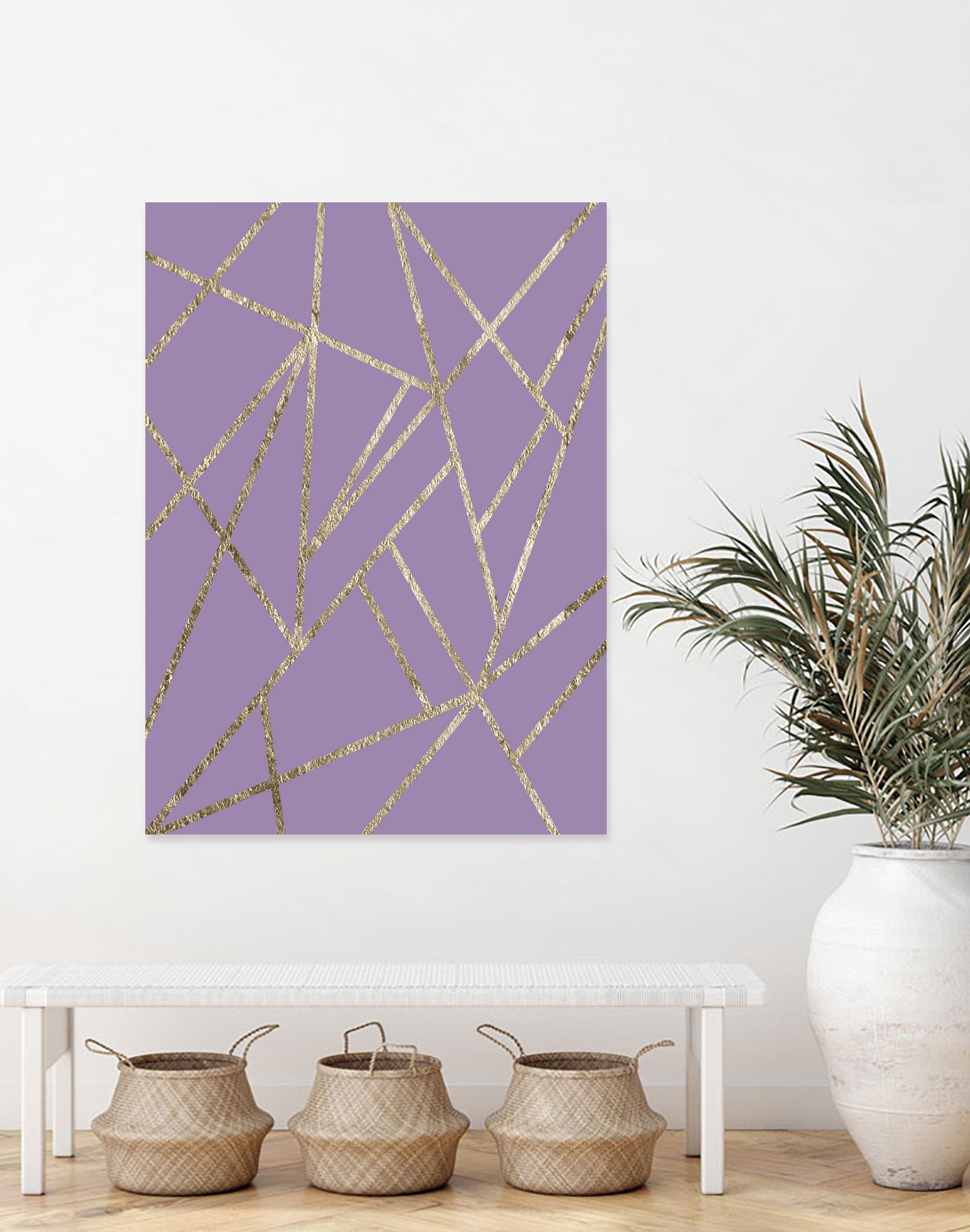 Classic Lavender Gold Geo #1 #geometric #decor #art by Anita & Bella Jantz on GIANT ART - fuchsia digital drawing