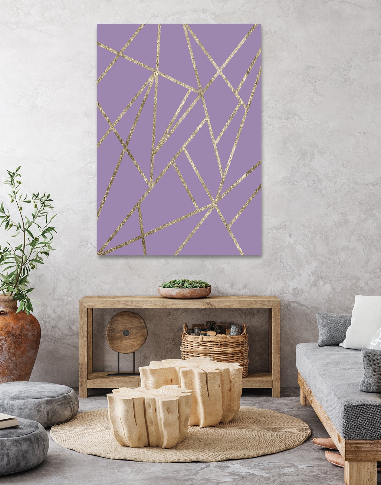 Classic Lavender Gold Geo #1 #geometric #decor #art by Anita & Bella Jantz on GIANT ART - fuchsia digital drawing