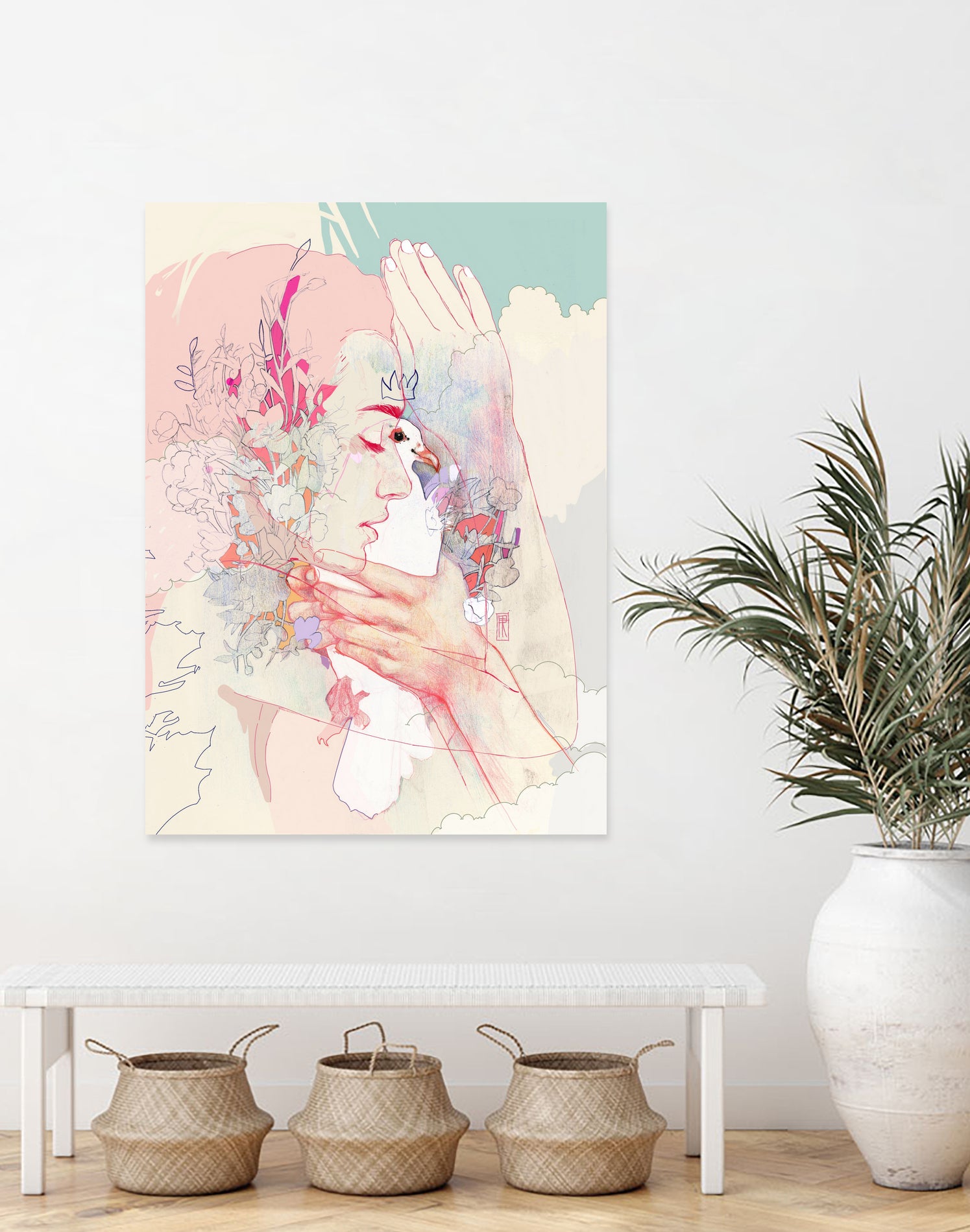 Peace by Dmitriy Pogorelov on GIANT ART - pink digital drawing