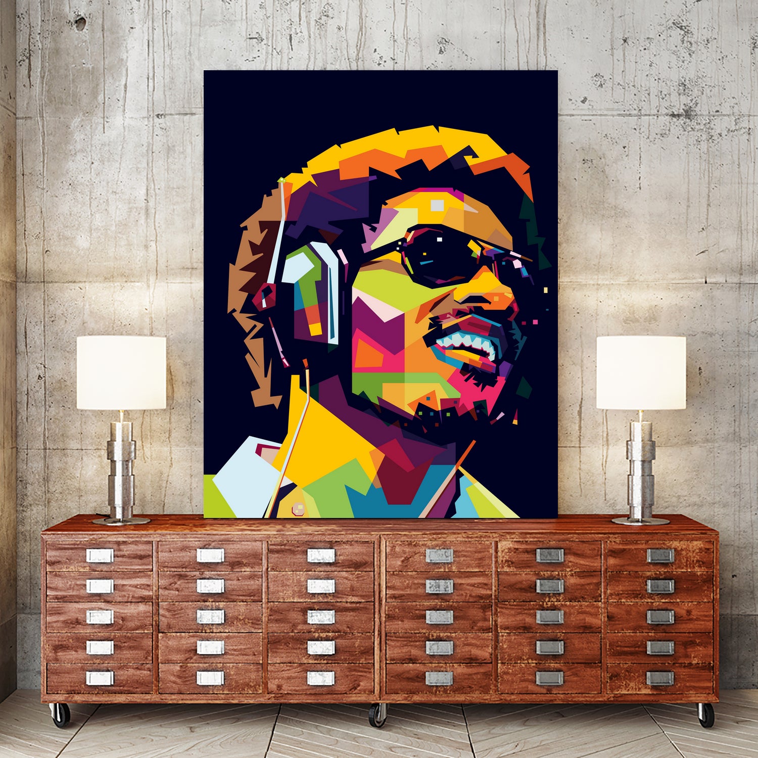 Stevie Wonder by Yusuf Yusuf Dedi Wijaya on GIANT ART - white vector illustration