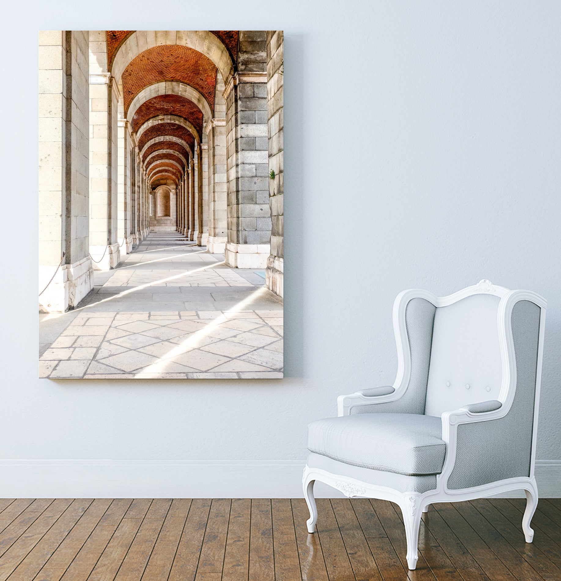 Sun Streams Down the Hall by Alex Tonetti on GIANT ART - white photo illustration