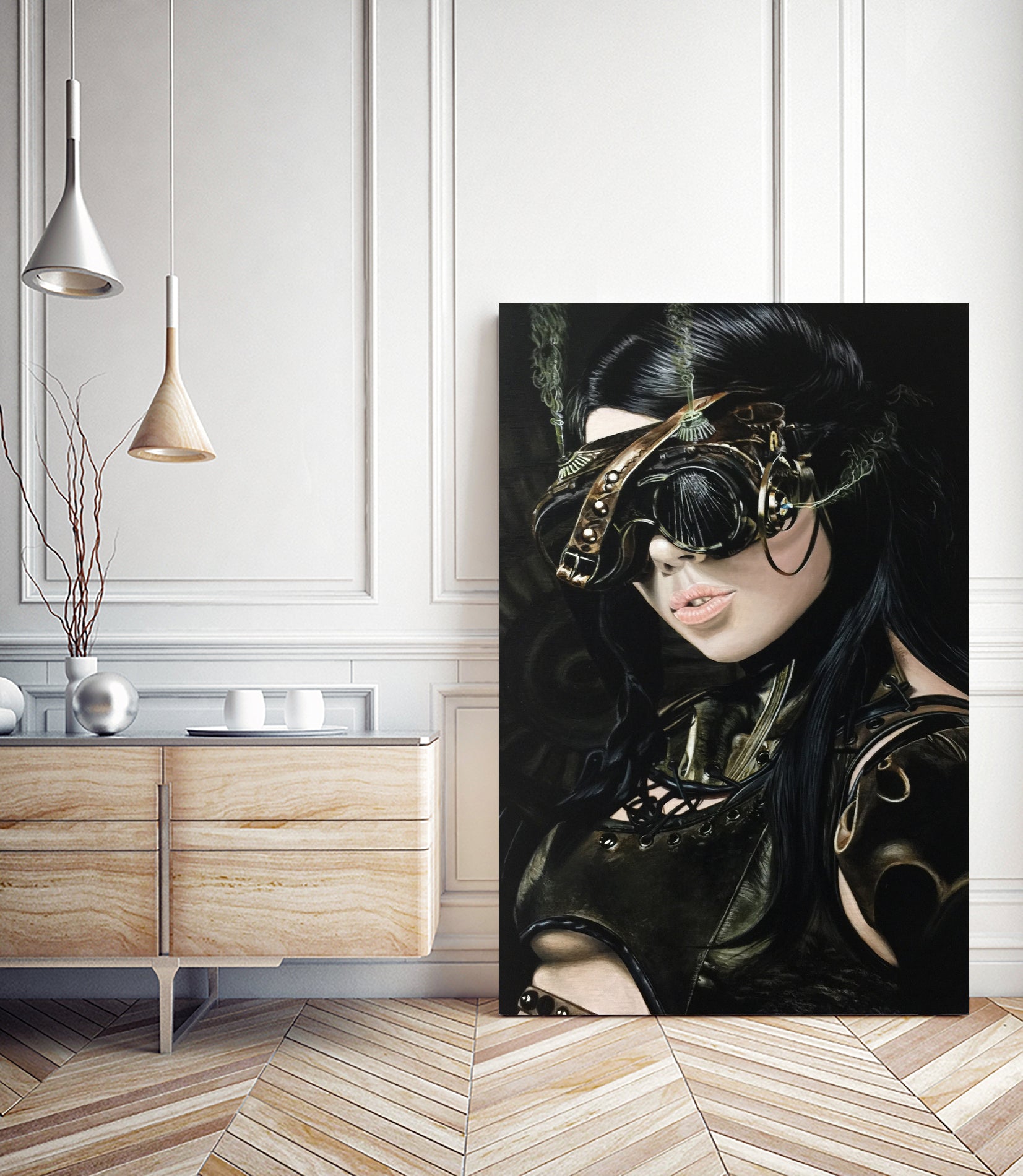 Steampunk Girl I by João Bello on GIANT ART - black mixed media