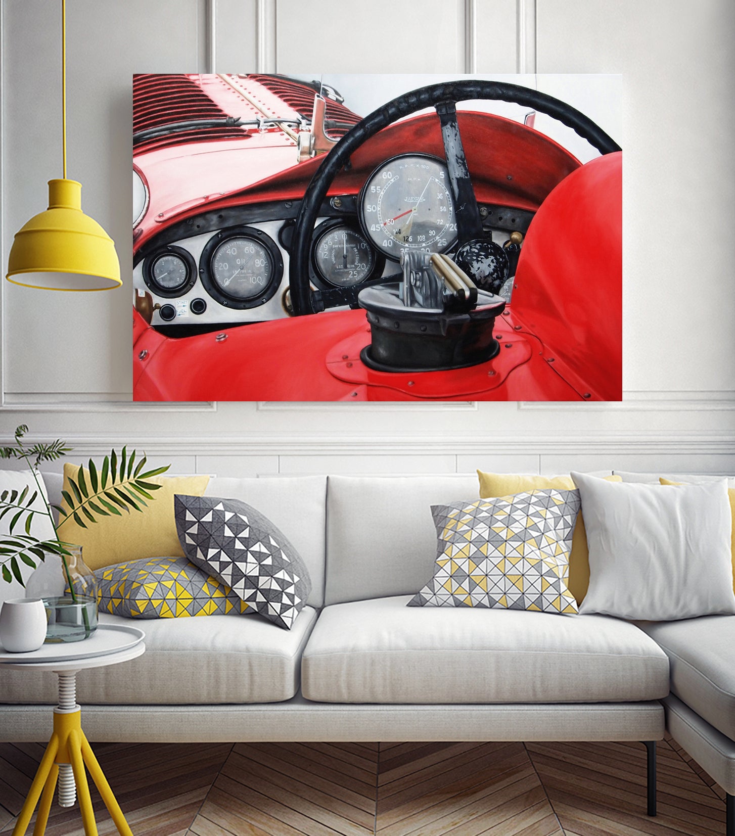 Old Racing Red Car by João Bello on GIANT ART - red mixed media