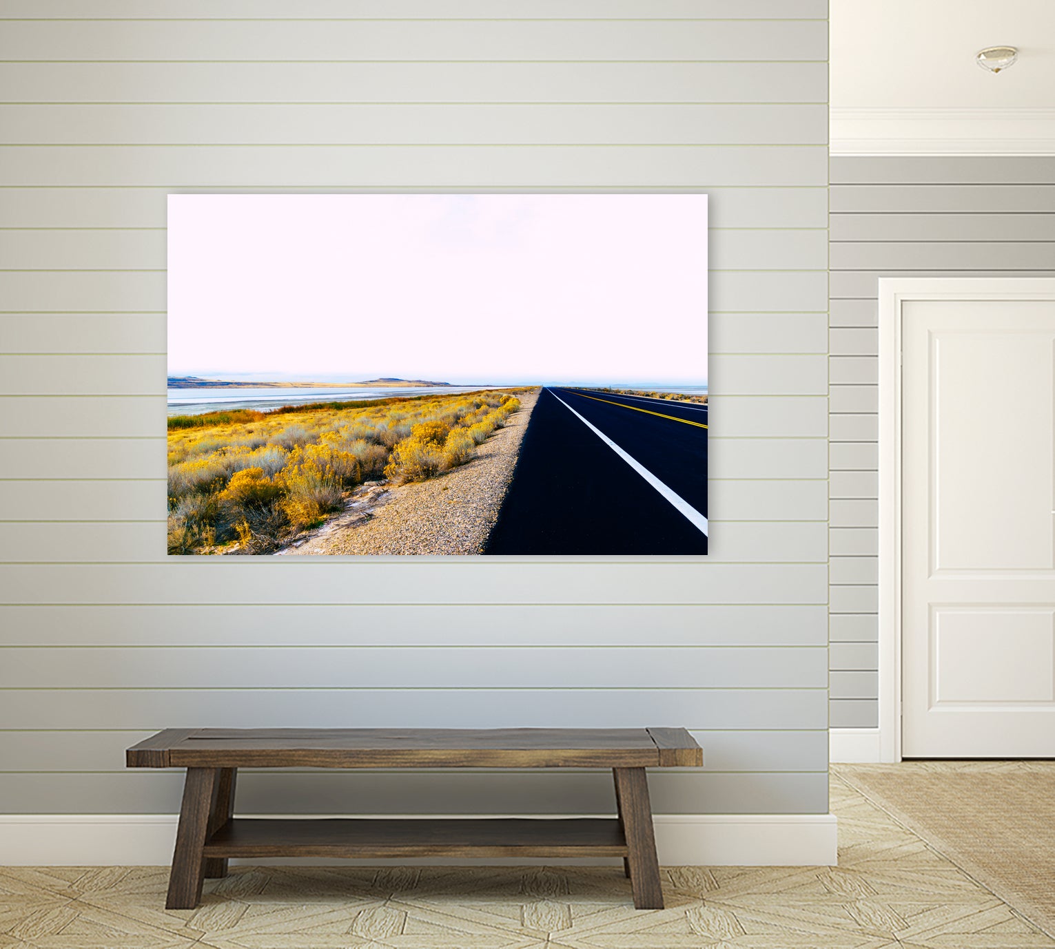 Along the Salt Flats by Alex Tonetti on GIANT ART - yellow photo illustration