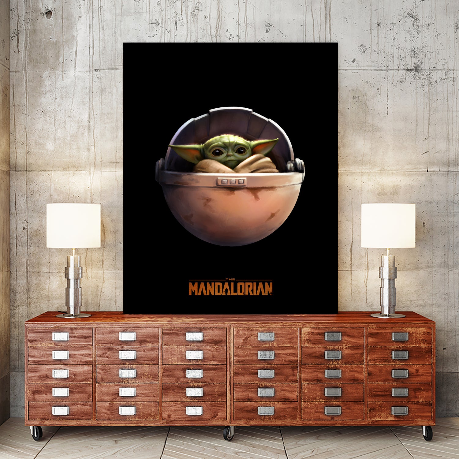 Baby Yoda The Mandalorian by Sundeep Kumar on GIANT ART - green digital painting