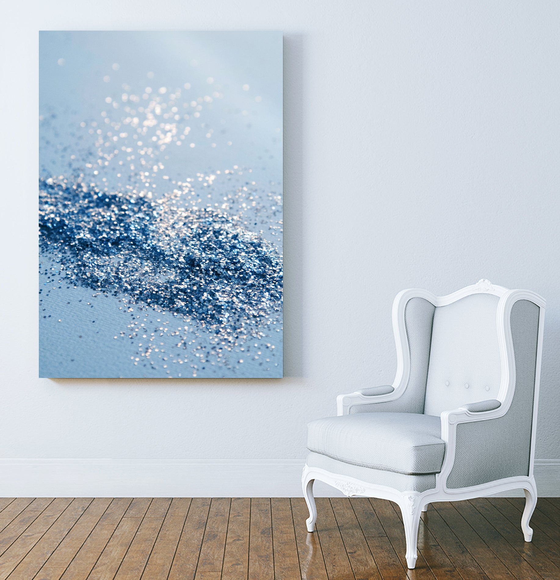 Sparkling Classic Blue Ocean Lady Glitter #1 (Faux Glitter) by Anita & Bella Jantz on GIANT ART - blue photo illustration
