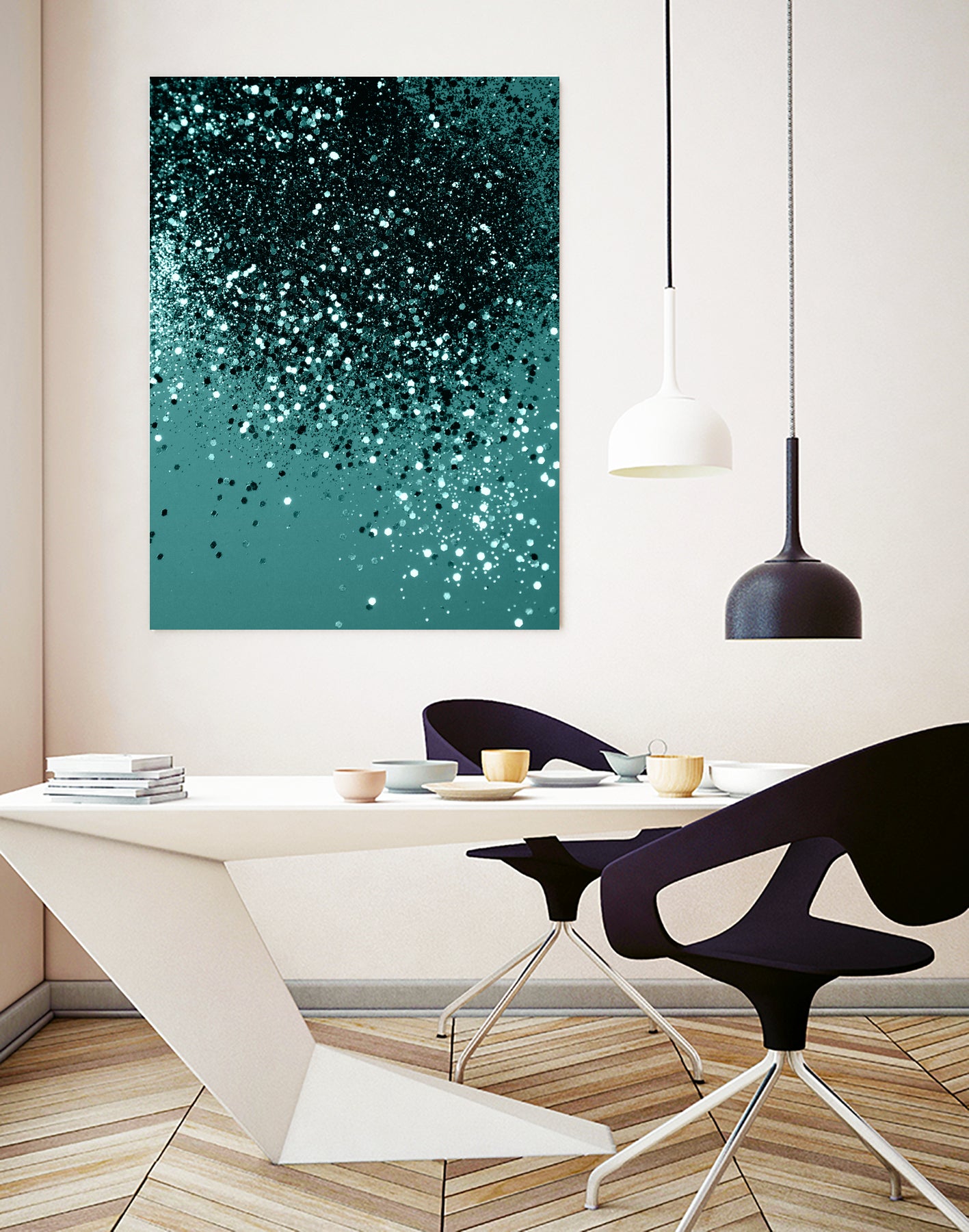 Teal Mermaid Ocean Glitter #3 #shiny #decor #art by Anita & Bella Jantz on GIANT ART - green photo illustration