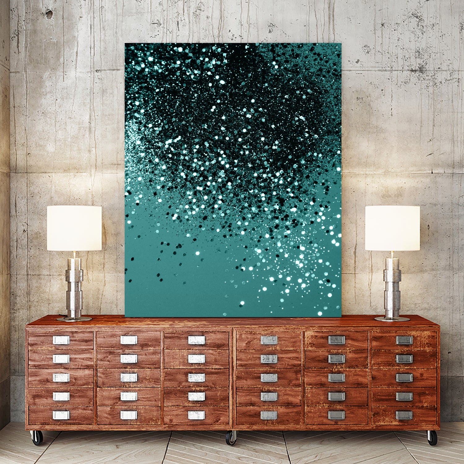 Teal Mermaid Ocean Glitter #3 #shiny #decor #art by Anita & Bella Jantz on GIANT ART - green photo illustration