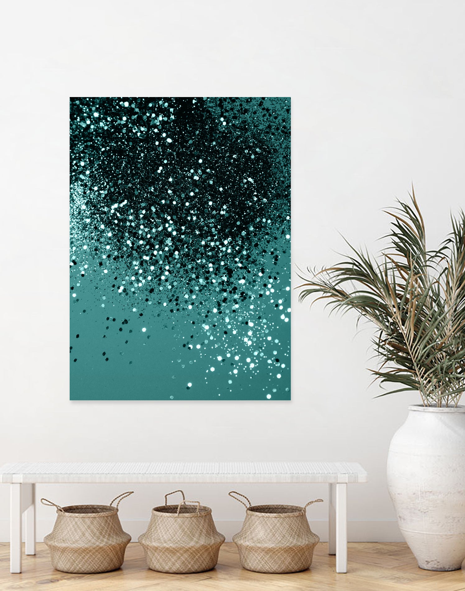 Teal Mermaid Ocean Glitter #3 #shiny #decor #art by Anita & Bella Jantz on GIANT ART - green photo illustration