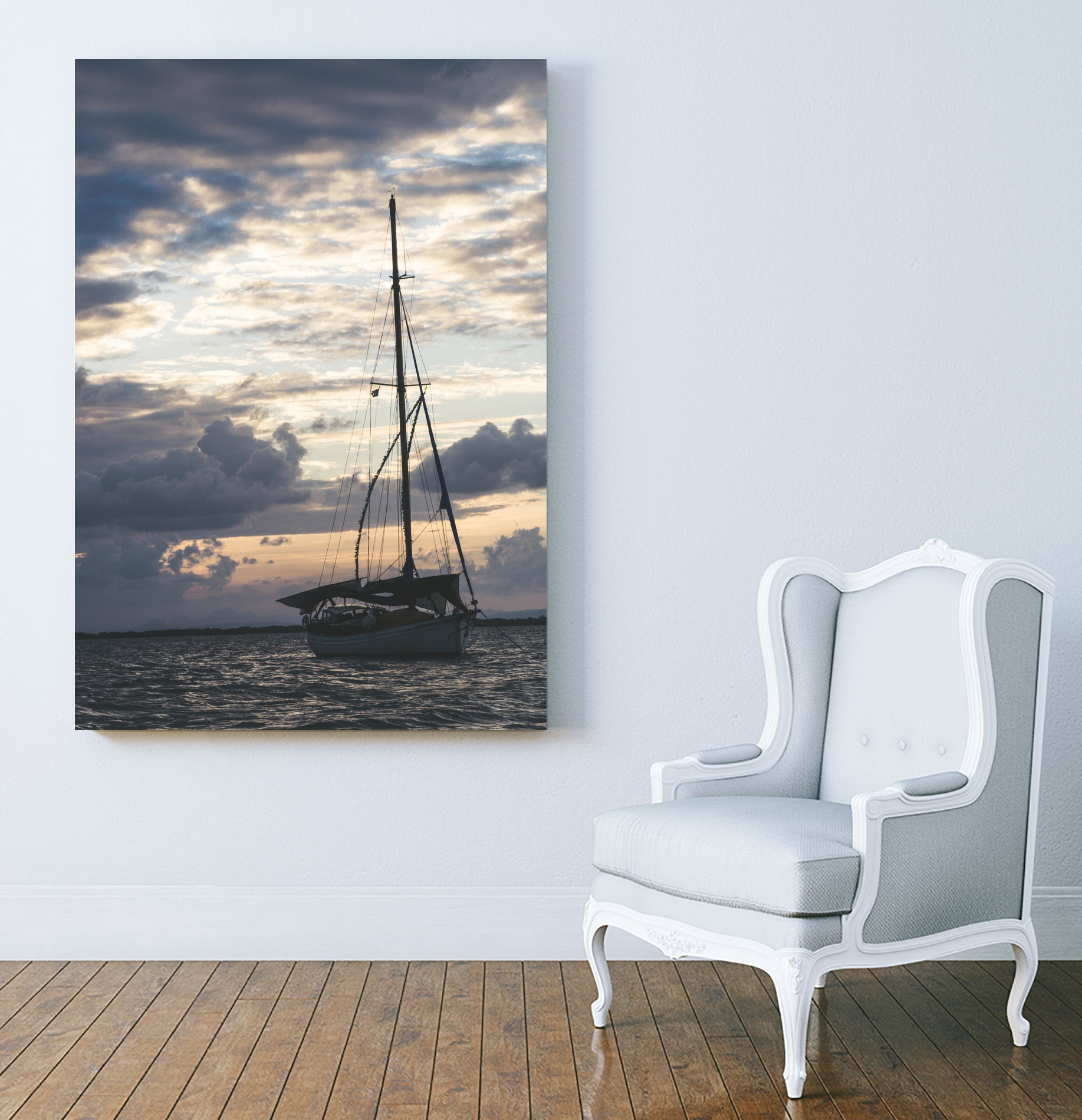 Ship Silhouette by Alex Tonetti on GIANT ART - blue photo illustration