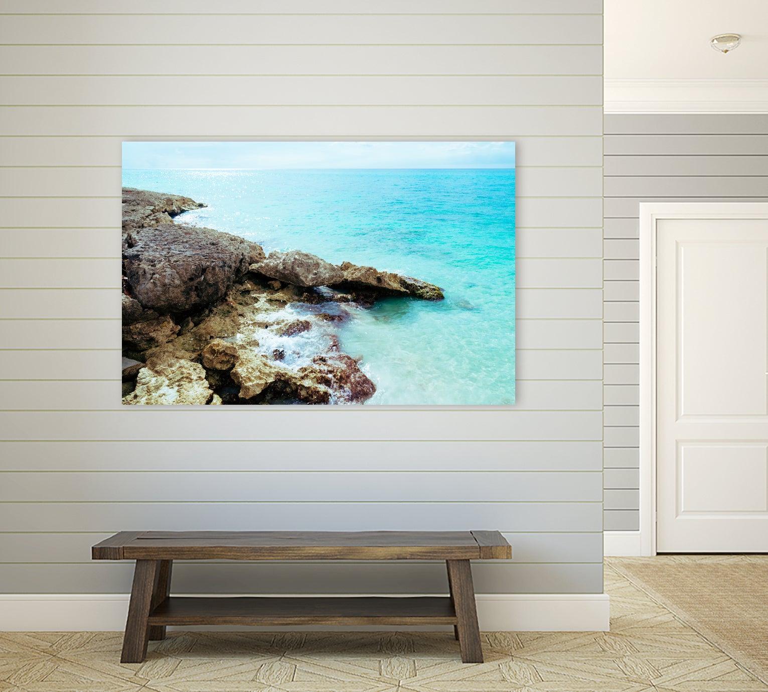 Crashing Waves by Alex Tonetti on GIANT ART - blue photo illustration