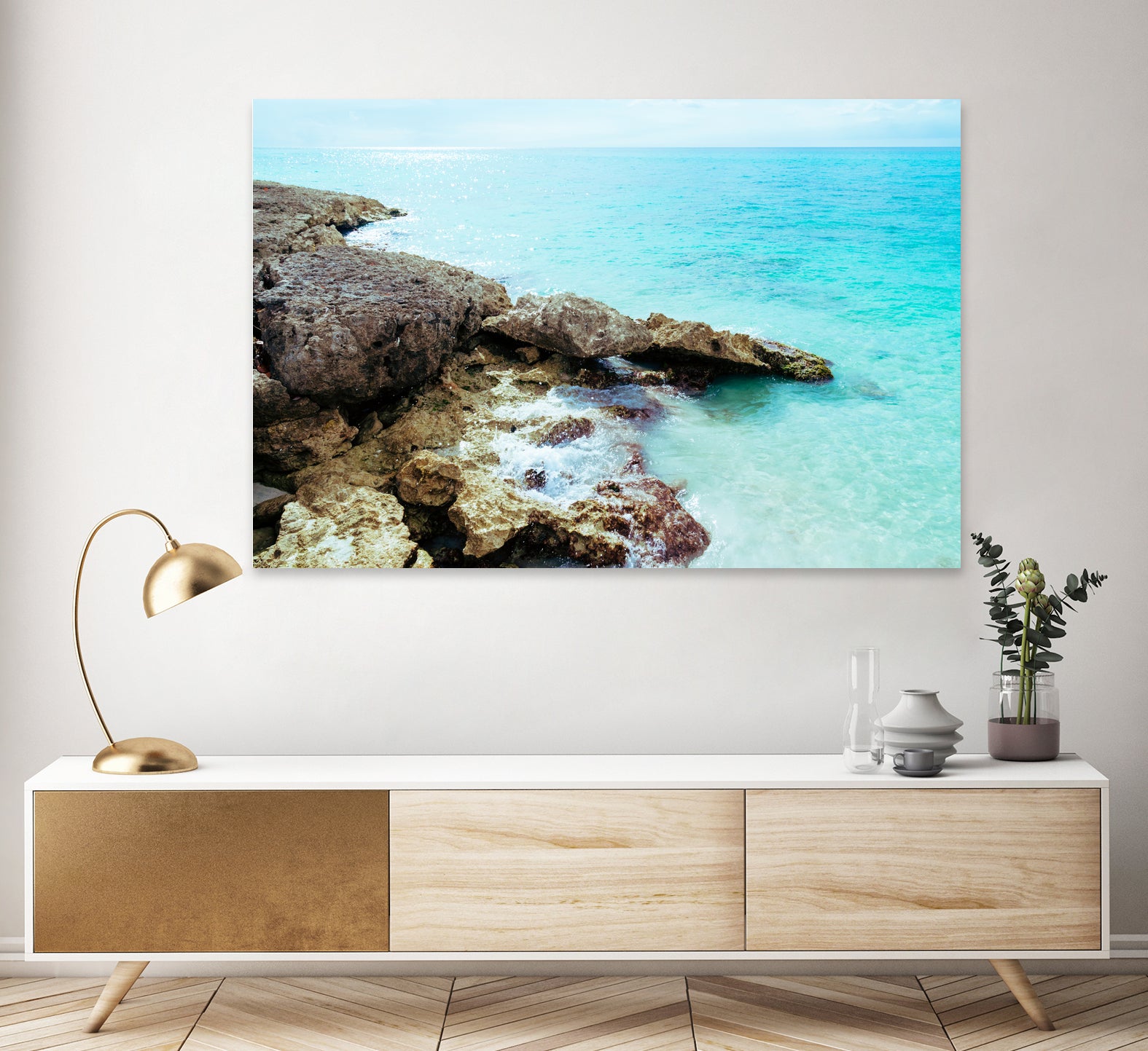 Crashing Waves by Alex Tonetti on GIANT ART - blue photo illustration