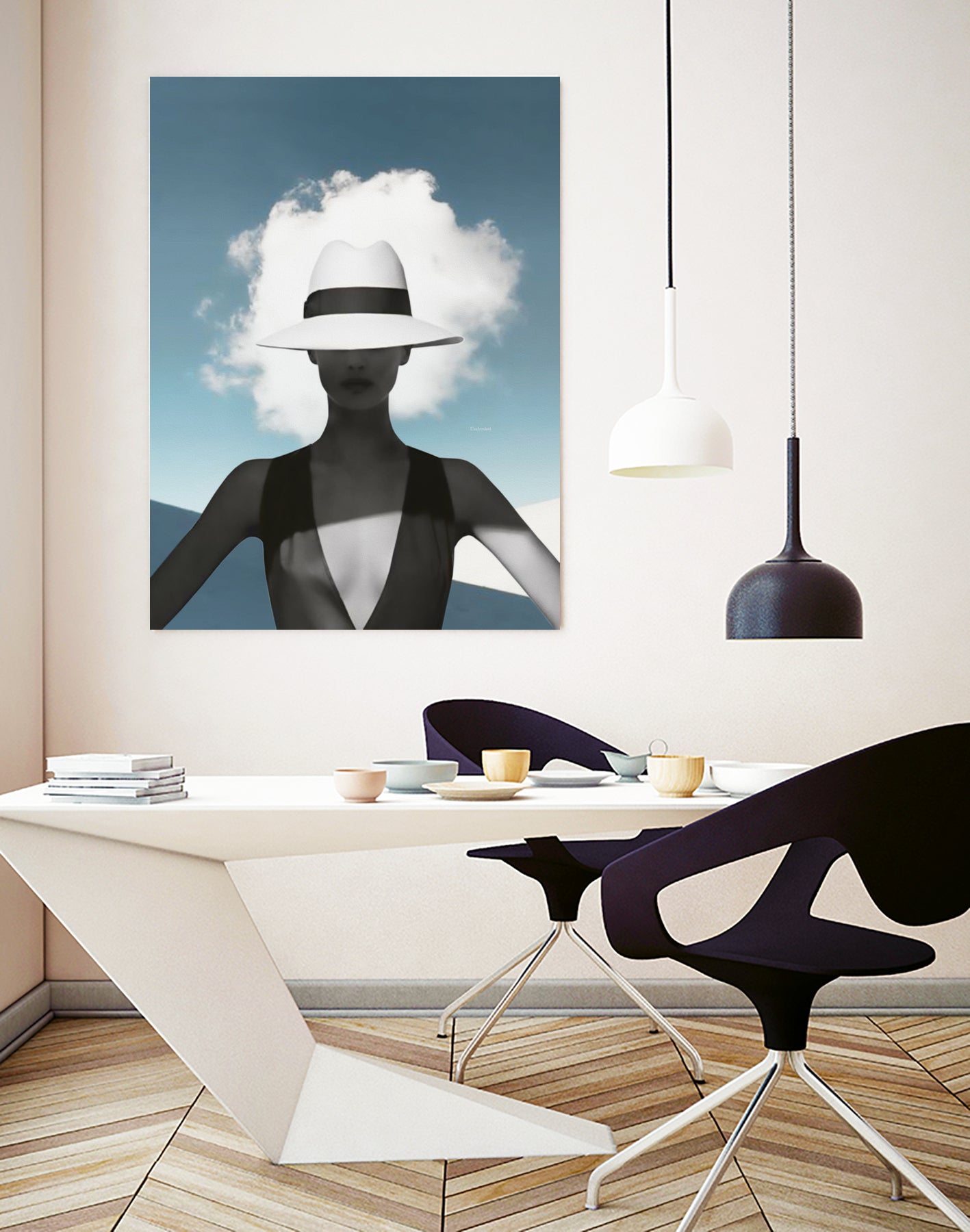 Beauty and the cloud ... by Menelaos Trompoukis on GIANT ART - blue digital painting