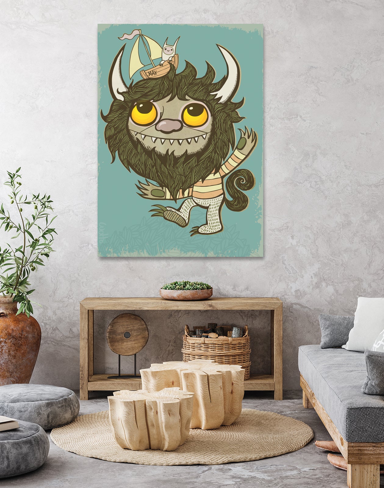 An Ode To Wild Things by Craig Watkins on GIANT ART - blue character design