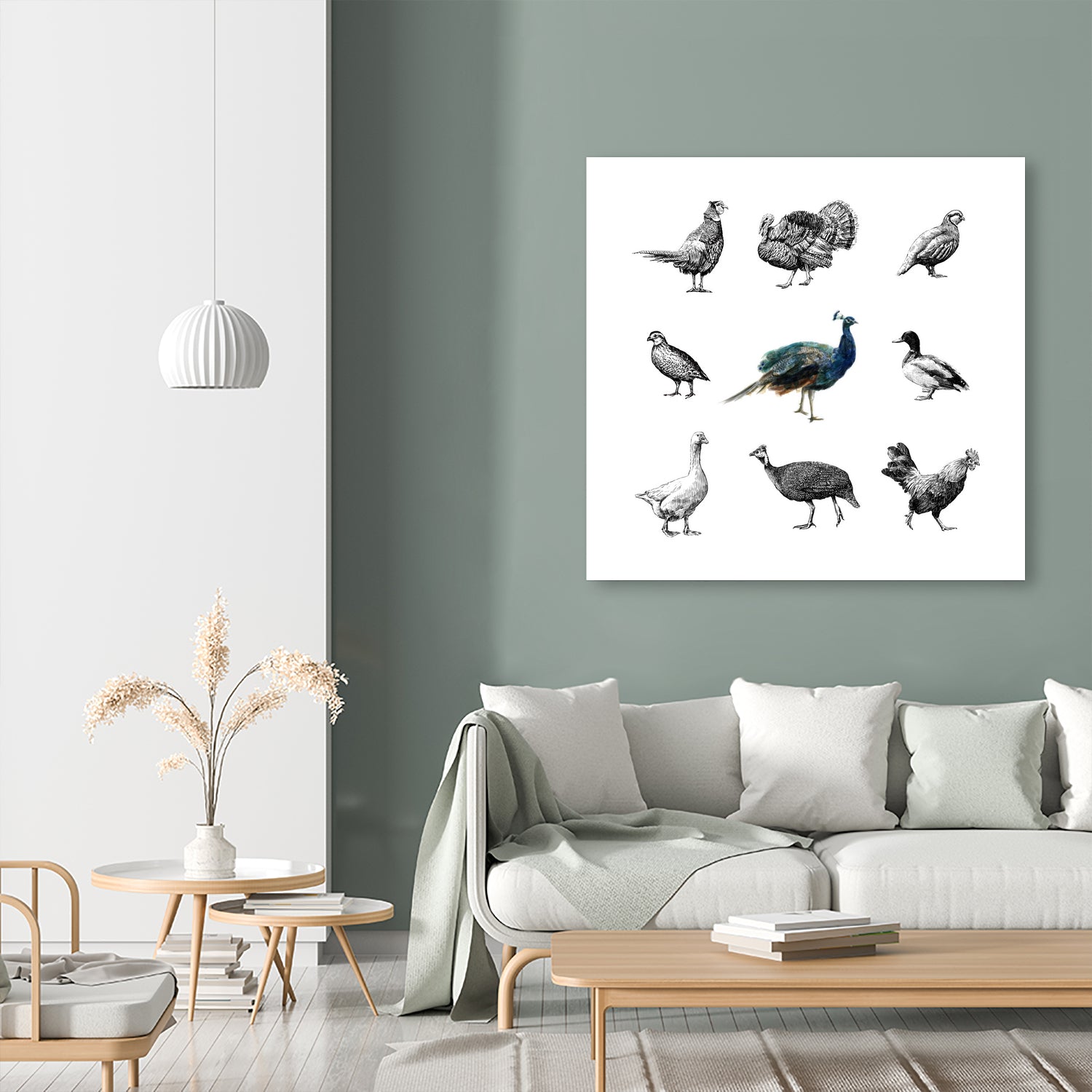Bird Farm by Martina Dirce Carcano on GIANT ART - white digital painting
