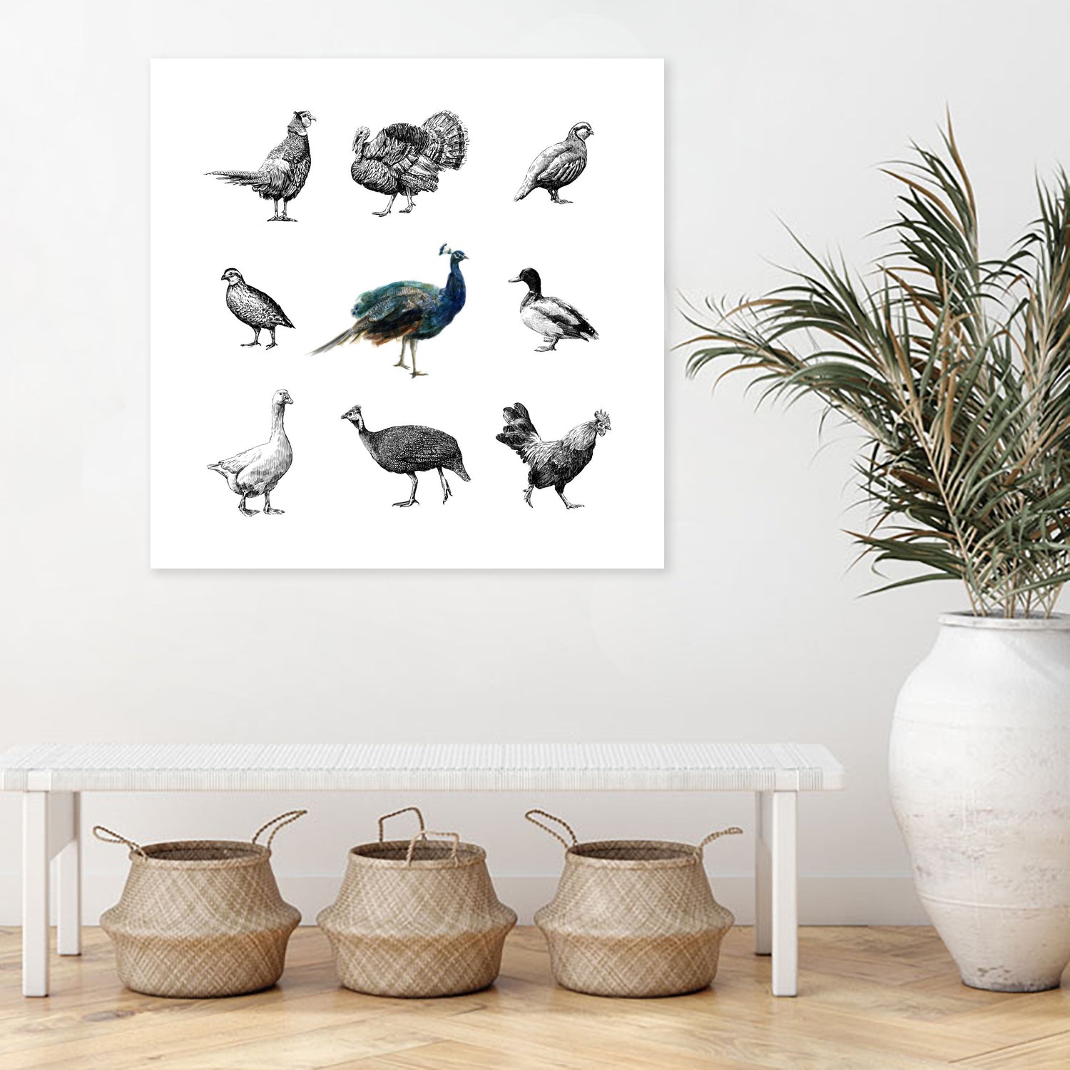 Bird Farm by Martina Dirce Carcano on GIANT ART - white digital painting