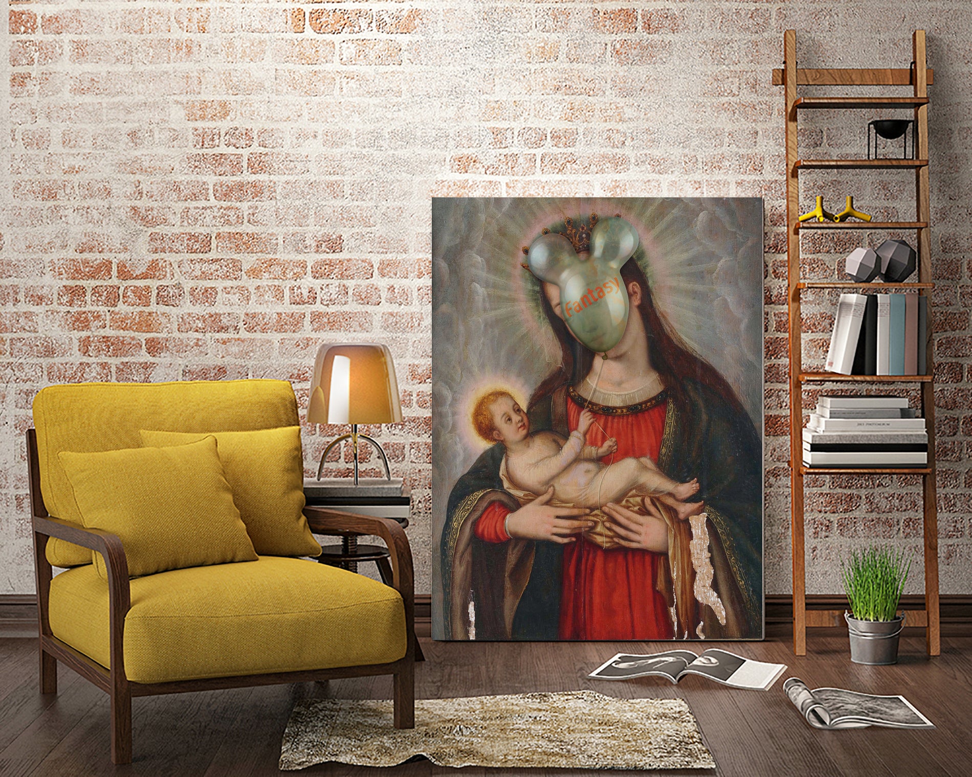 Madonna Face by José Luis Guerrero on GIANT ART - orange photo manipulation